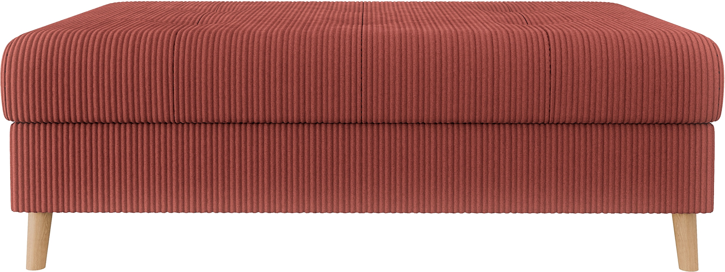 Home affaire Polsterhocker »CHARRE XXL, Steppung im Sitzbereich, Masse: B/T/H: 118/73/40 cm«, passend zur Serie CHARRE, auch in Cord und Bouclé