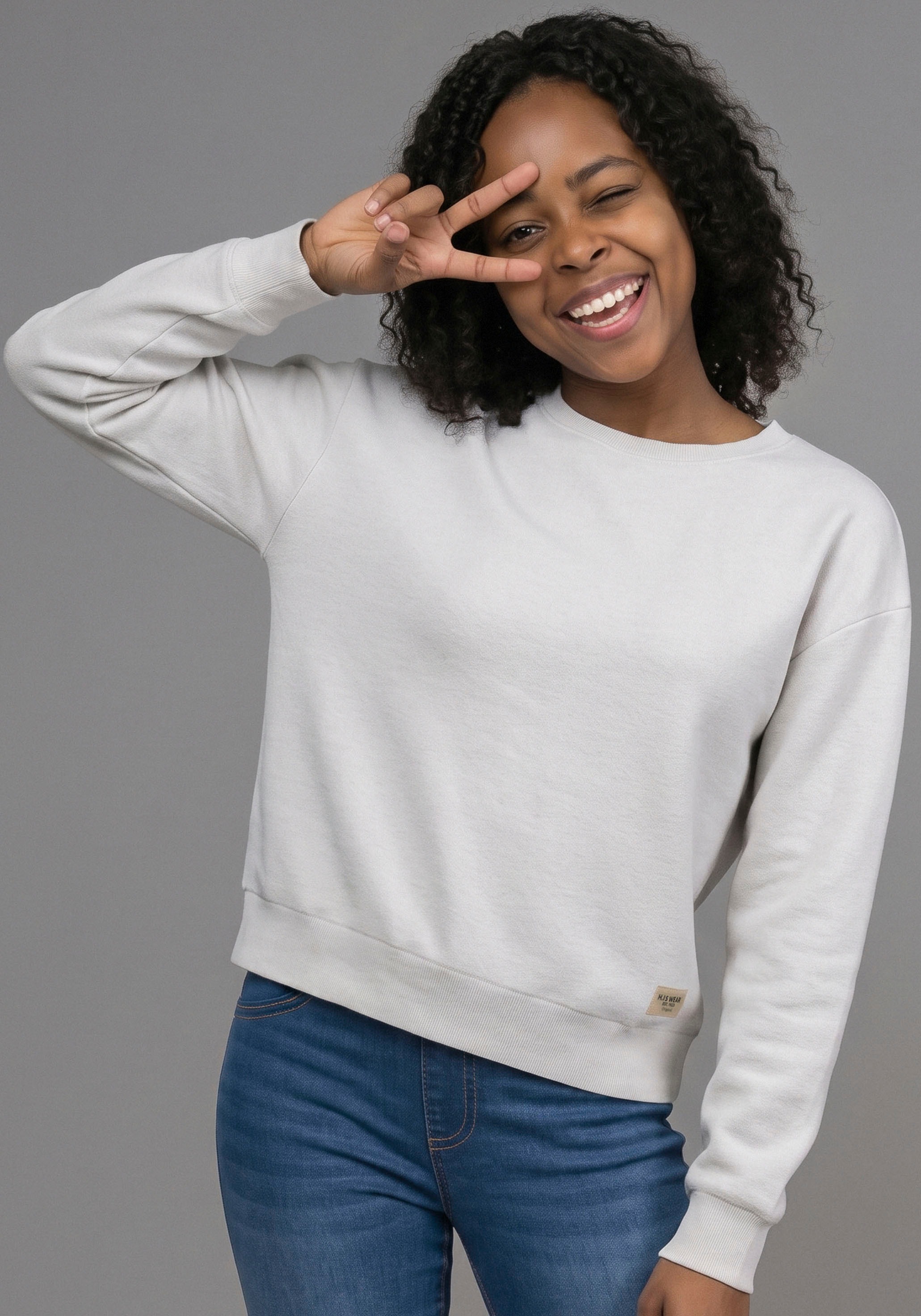 H.I.S Sweat-shirt »2er Pack H.I.S Sweats, Must-Have Basic in kurzer Form«, 2er Paquet, 2 sweatshirts en pack, basiques dans des couleurs tendance, manches longues
