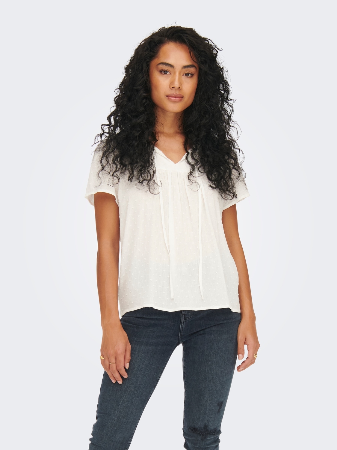 JDY Kurzarmbluse »JDYLIMA LIFE S/S TOP WVN NOOS«