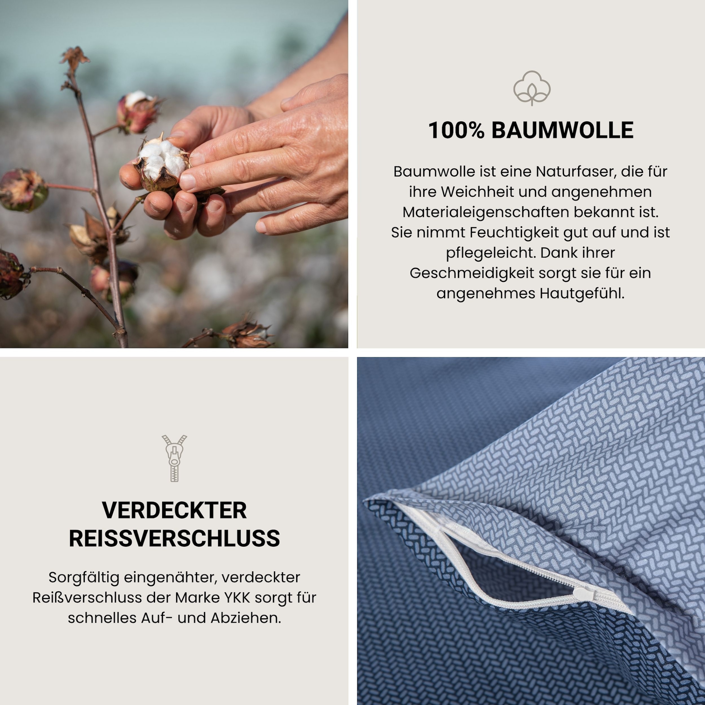 Schiesser Bettwäsche »Silva in einem simplen Minimaldessin in angesagter Strickoptik« 2 Stk. OEKO-TEX® MADE IN GREEN