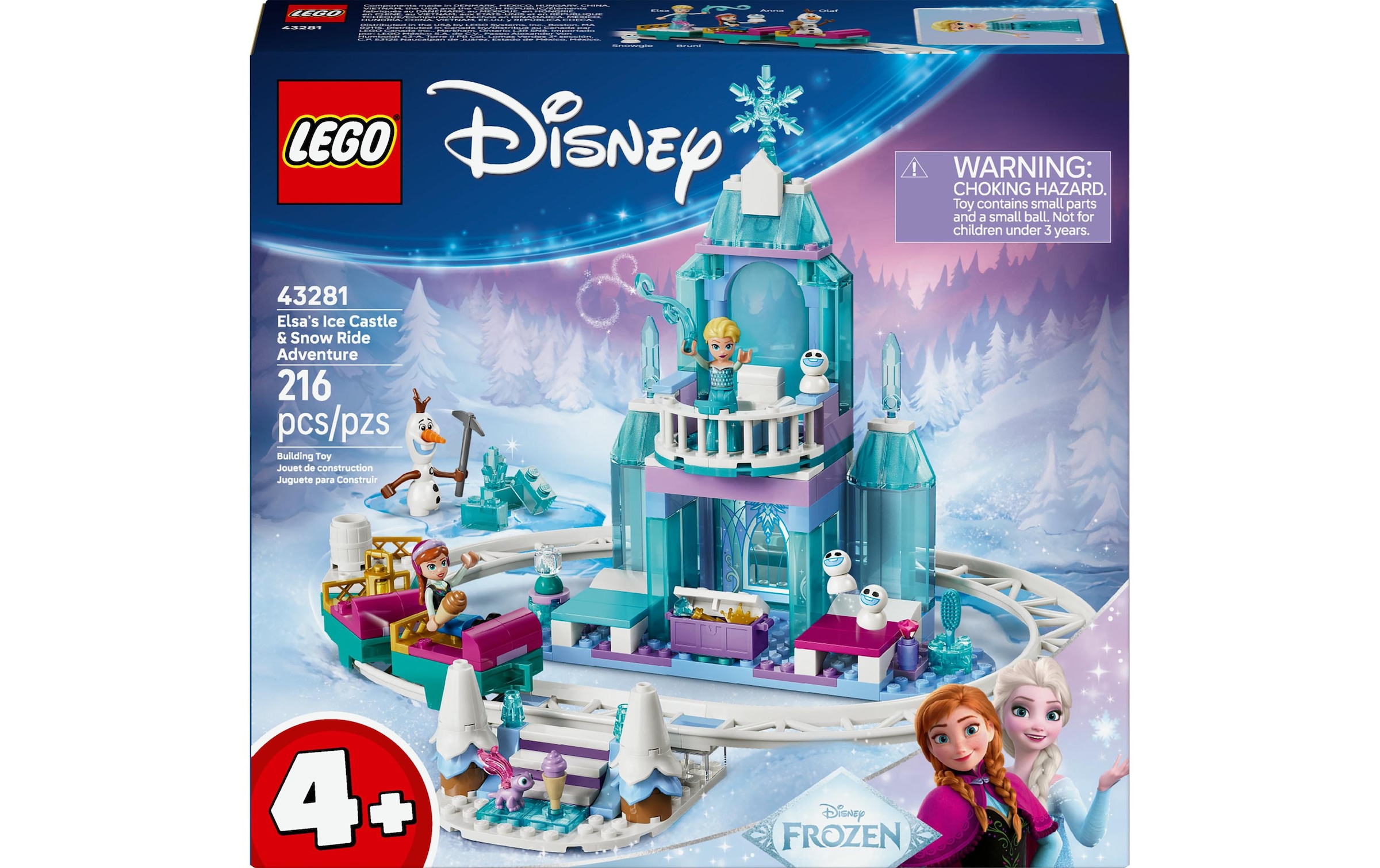 Image of Konstruktionsspielsteine "Disney Princess Elsas Schlittenfahrt um den Eispalast 43281" Kategorie: Disney