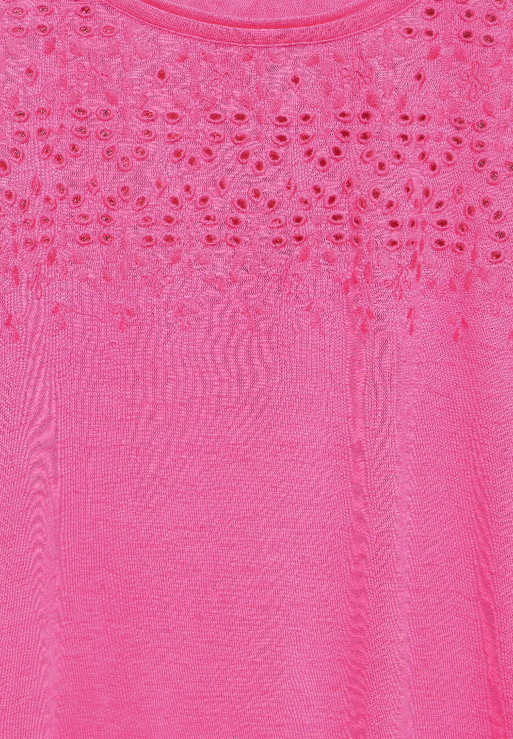 Cecil Kurzarmshirt mit Lochstickerei