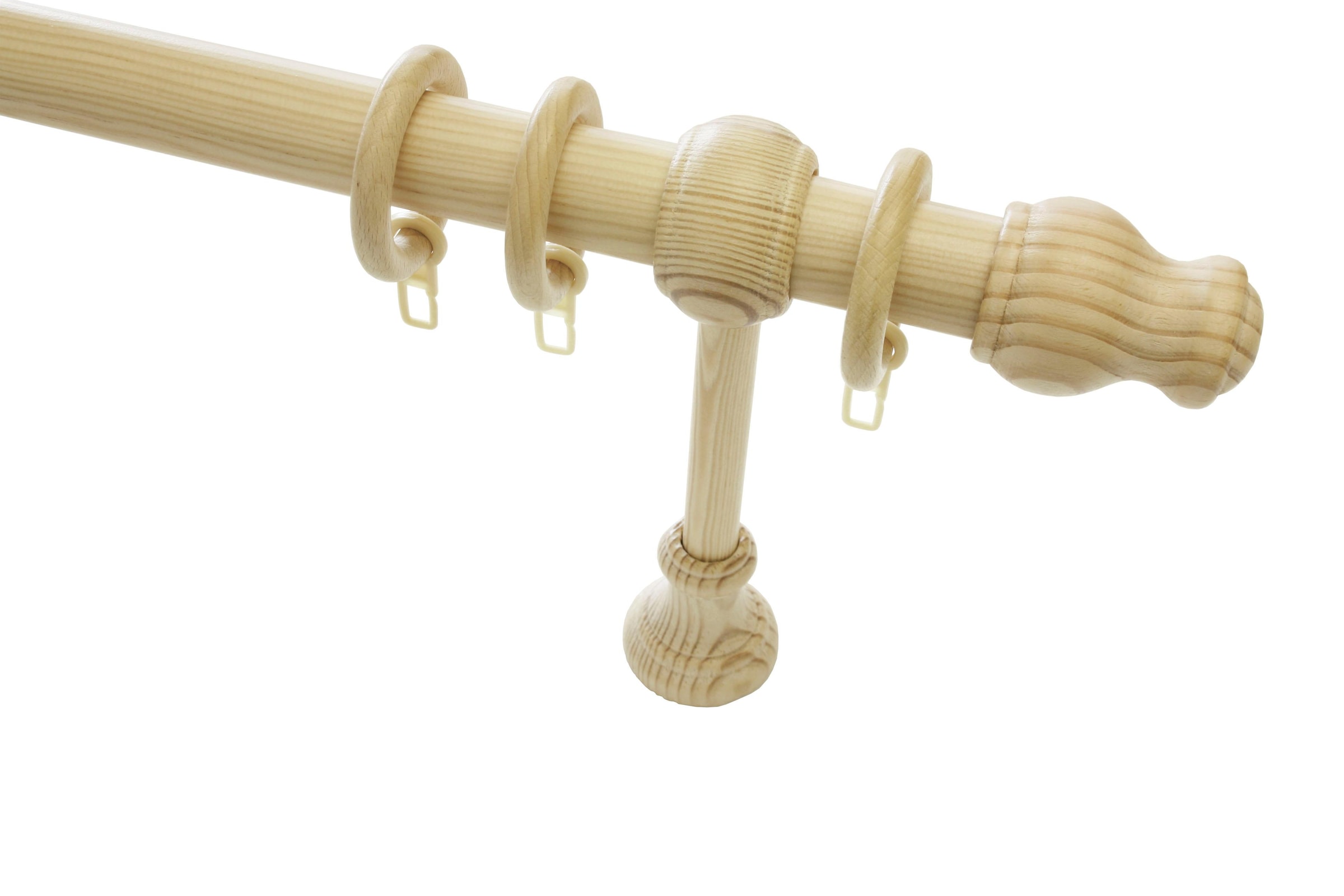 Image of GARDINIA Gardinenstange "Set Holz" Ø 28 mm 1 läufig-läufig Fixmass 1-Lauf