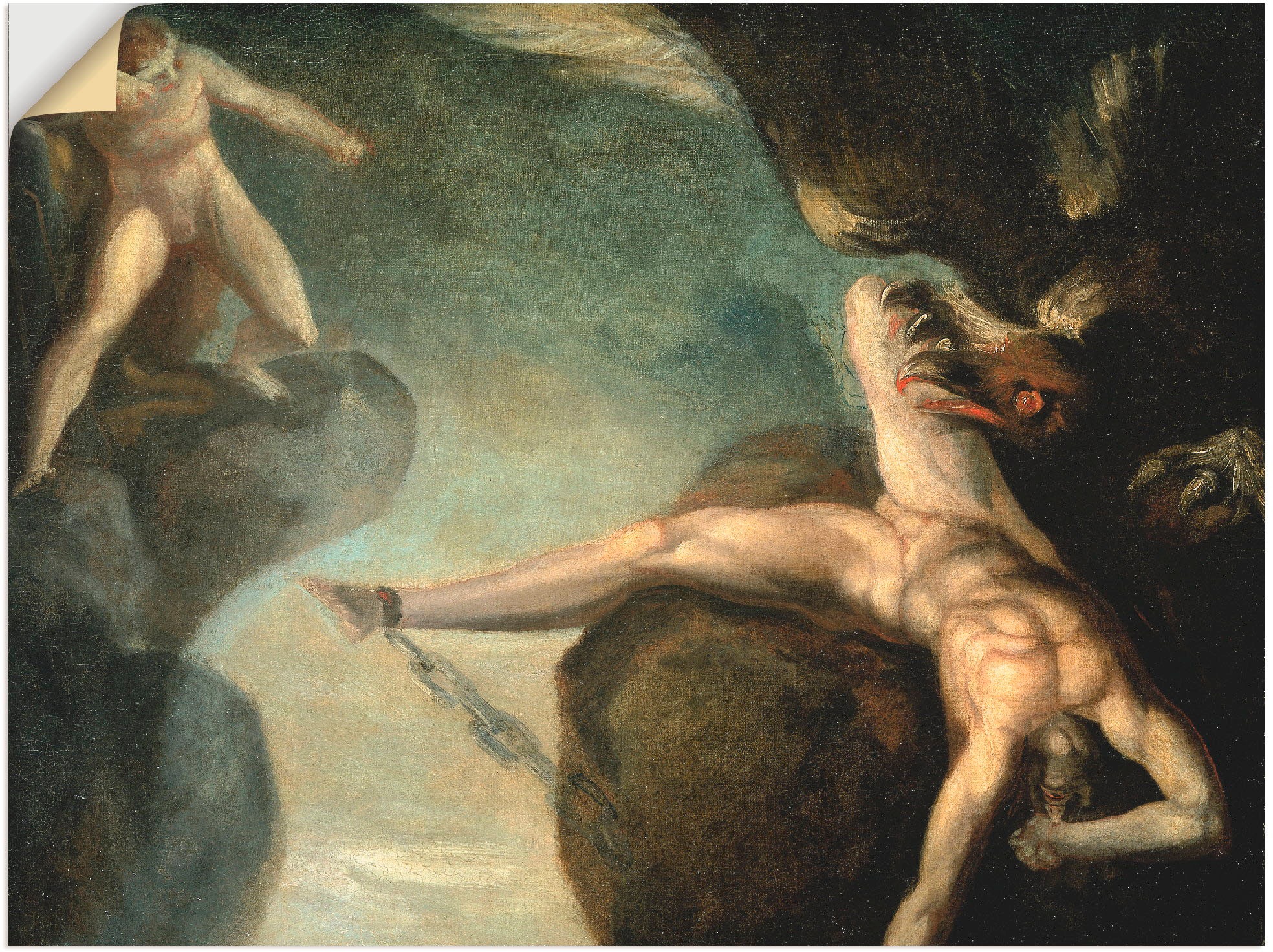 Image of Artland Wandbild »Prometheus wird von Hercules gerettet«, Götter, (1 St.), in vielen Grössen & Produktarten -Leinwandbild, Poster, Wandaufkleber / Wandtattoo auch für Badezimmer geeignet bei Ackermann Versand Schweiz