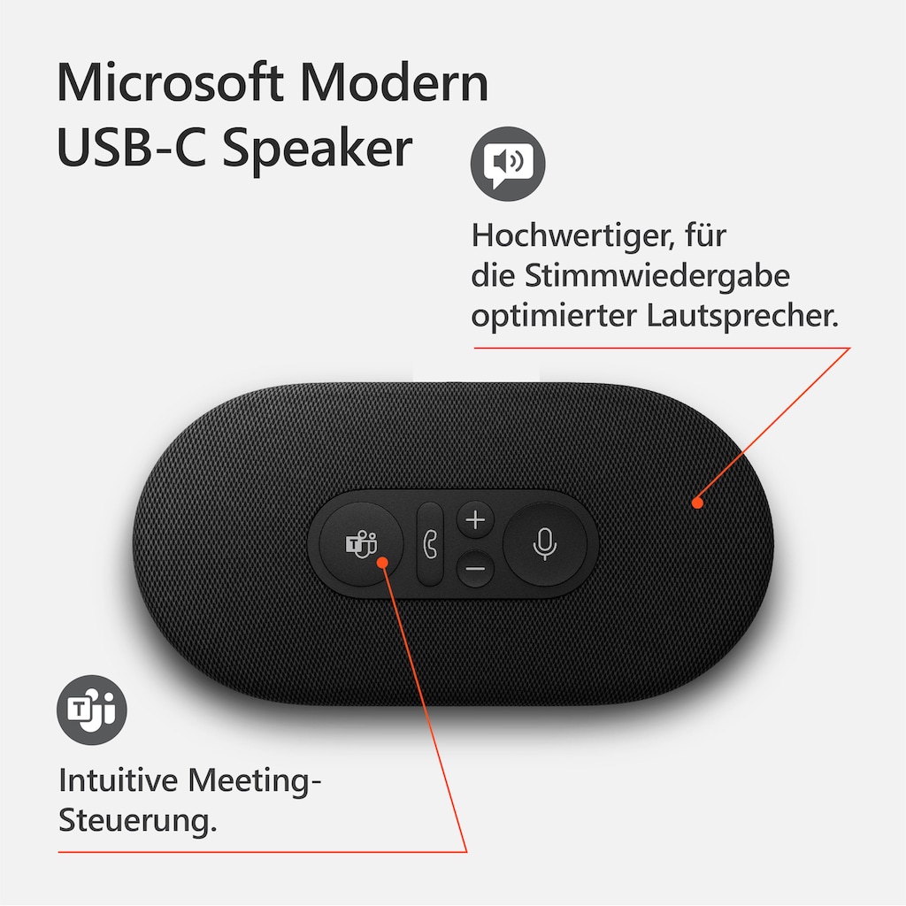 Microsoft Lautsprecher »Modern USB-C Speaker USB Port«