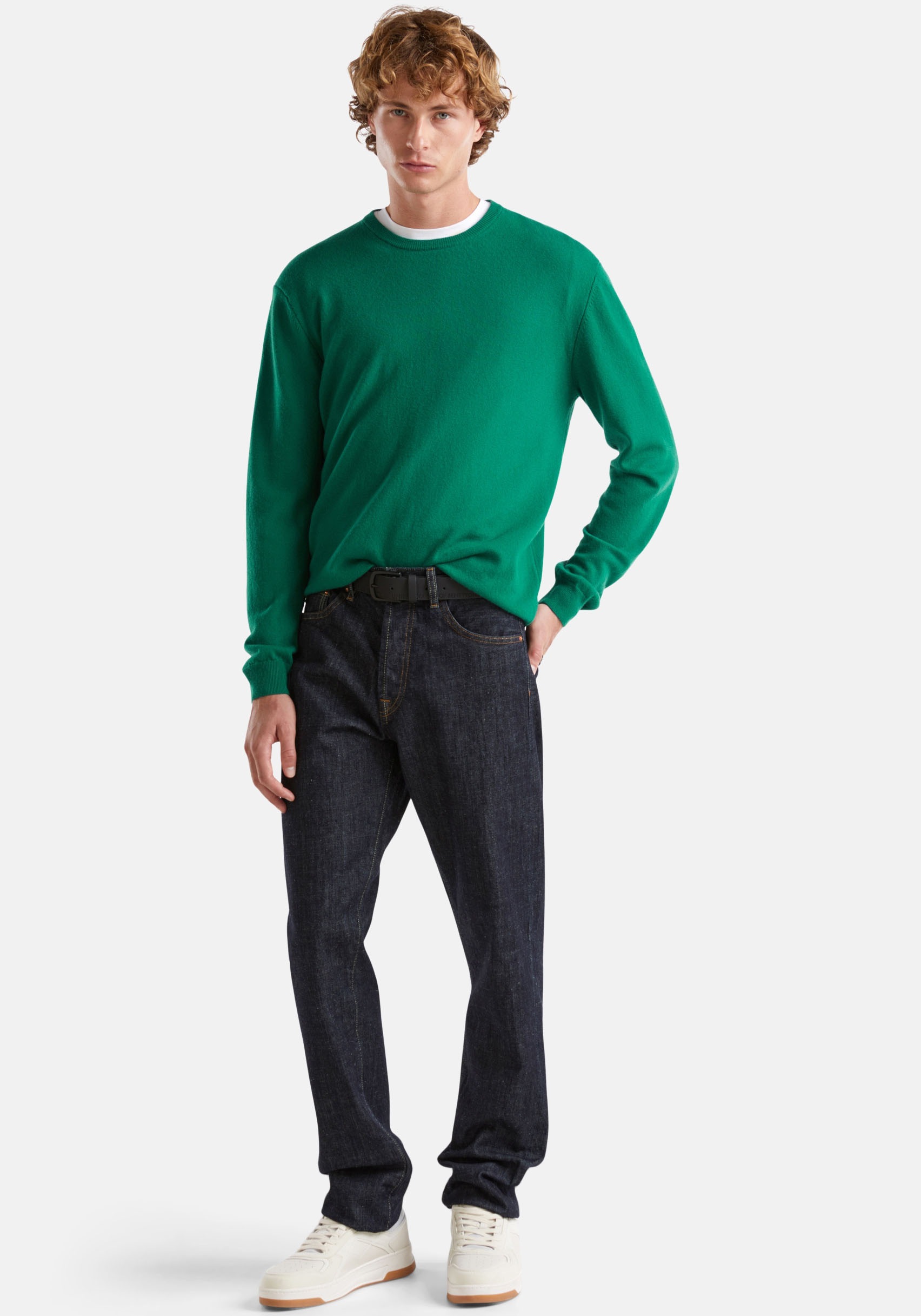 United Colors of Benetton Rundhalspullover, im cleanen Look