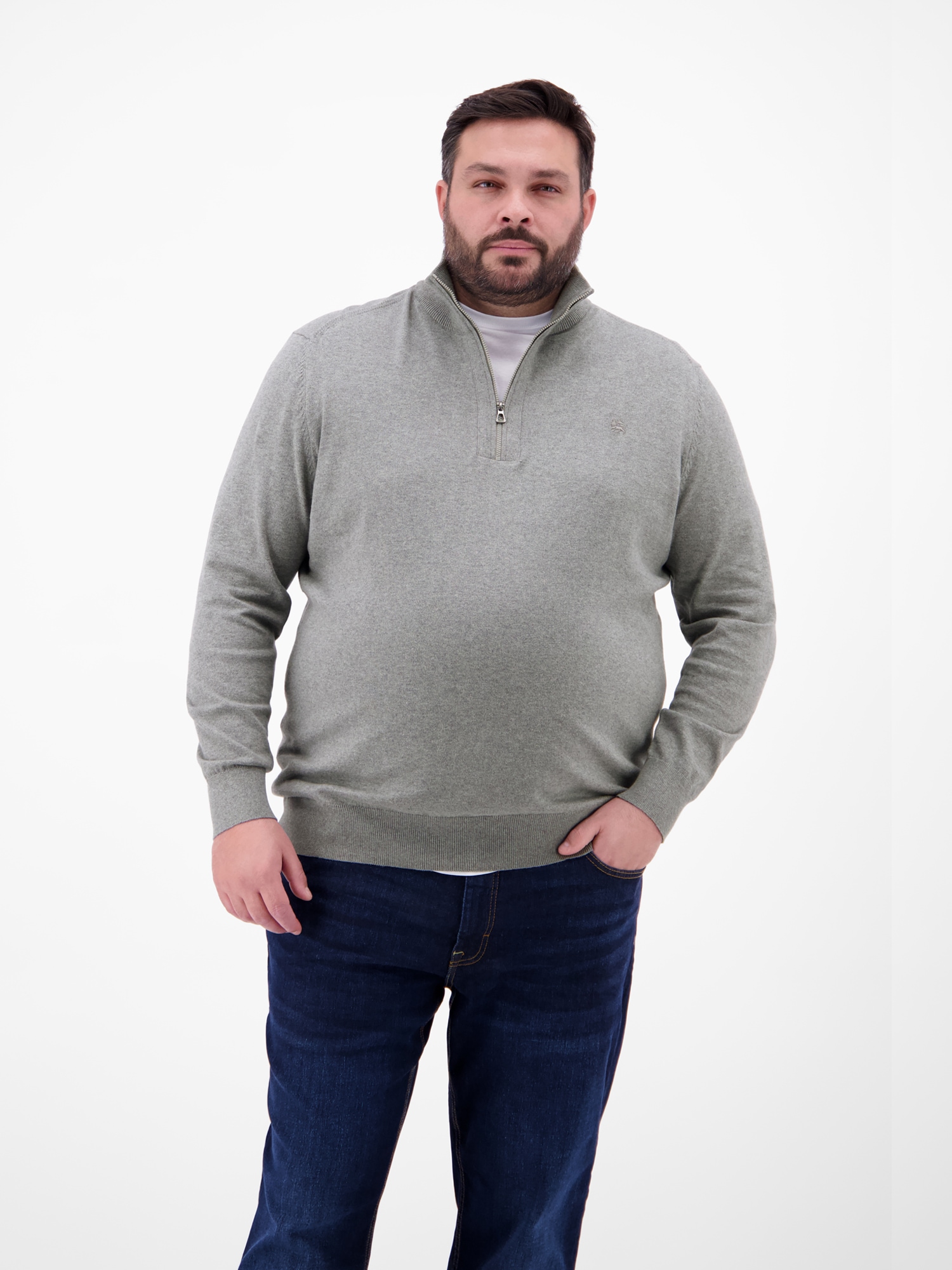 Image of LERROS Strickpullover "Flachstrick-Troyer in Grossen Grössen"