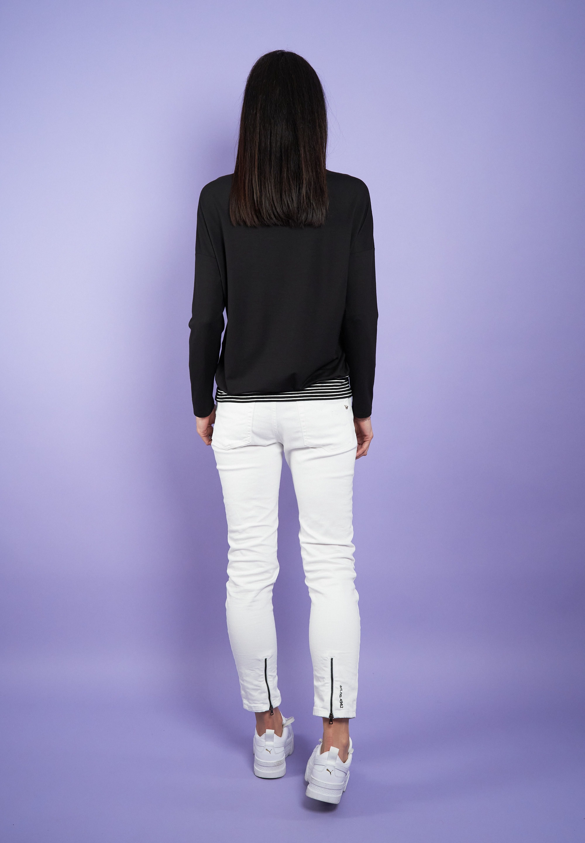 Seidel Moden Longshirt »Exklusiv bei OTTO« Unifarben, mit Streifen-Details -MADE IN GERMANY