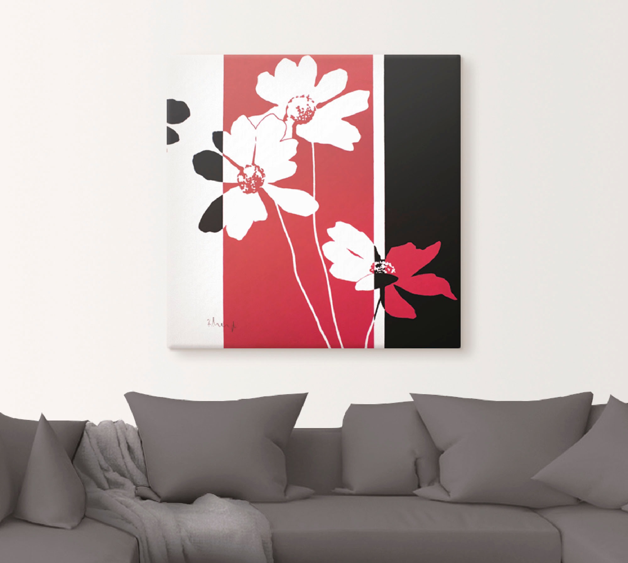 Artland Leinwandbild »Blumen Zusammensetzung II« Blumen 1 Stk. tlg. auf Holzrahmen gespannt