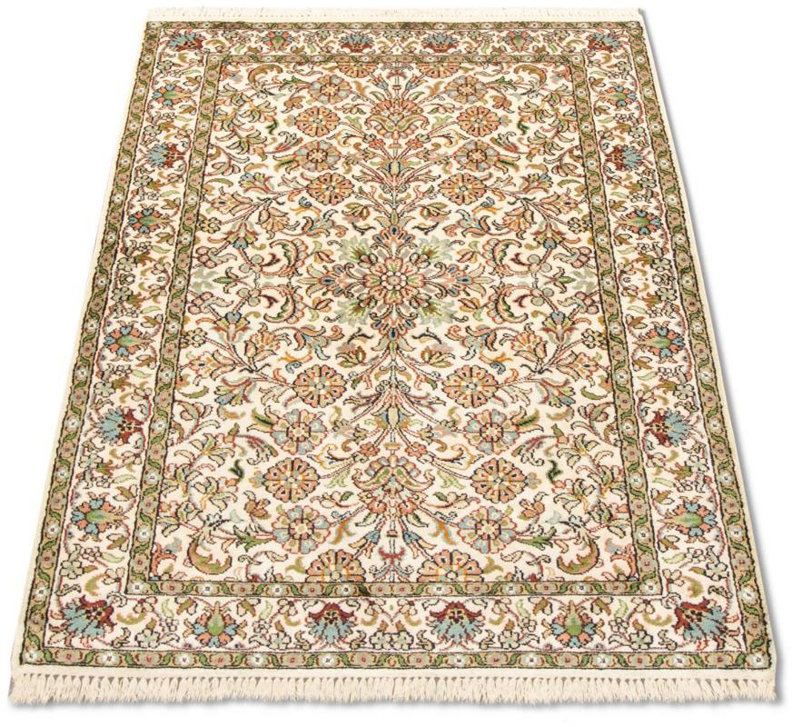 Image of morgenland Teppich »Kaschmir Seide Teppich handgeknüpft beige«, rechteckig, 5 mm Höhe bei Ackermann Versand Schweiz