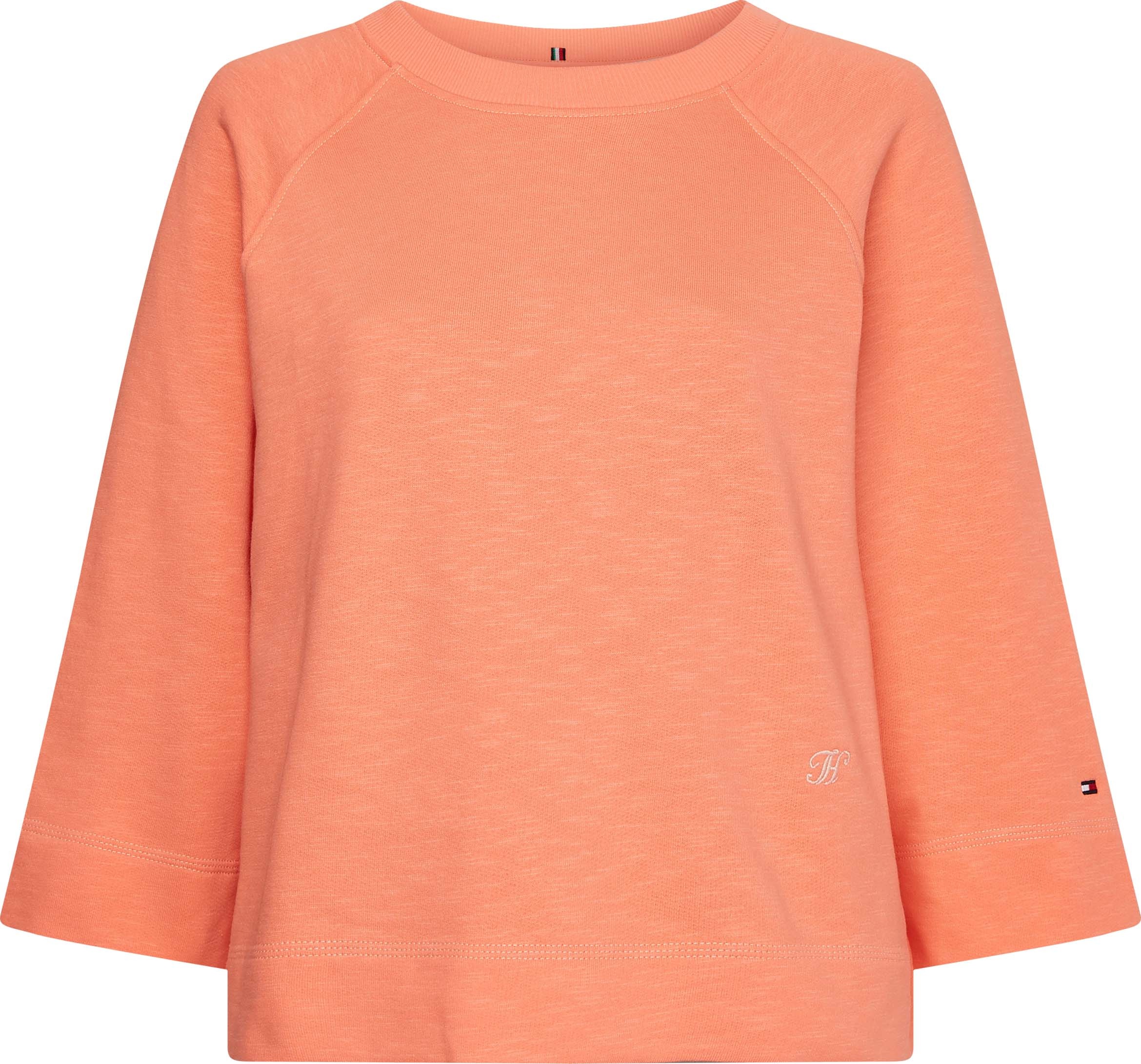 Image of Tommy Hilfiger Curve Sweatshirt »CRV RLX SLUB TERRY OPEN-NK SWTS«, mit eleganter Tommy Hilfiger-Stickerei bei Ackermann Versand Schweiz