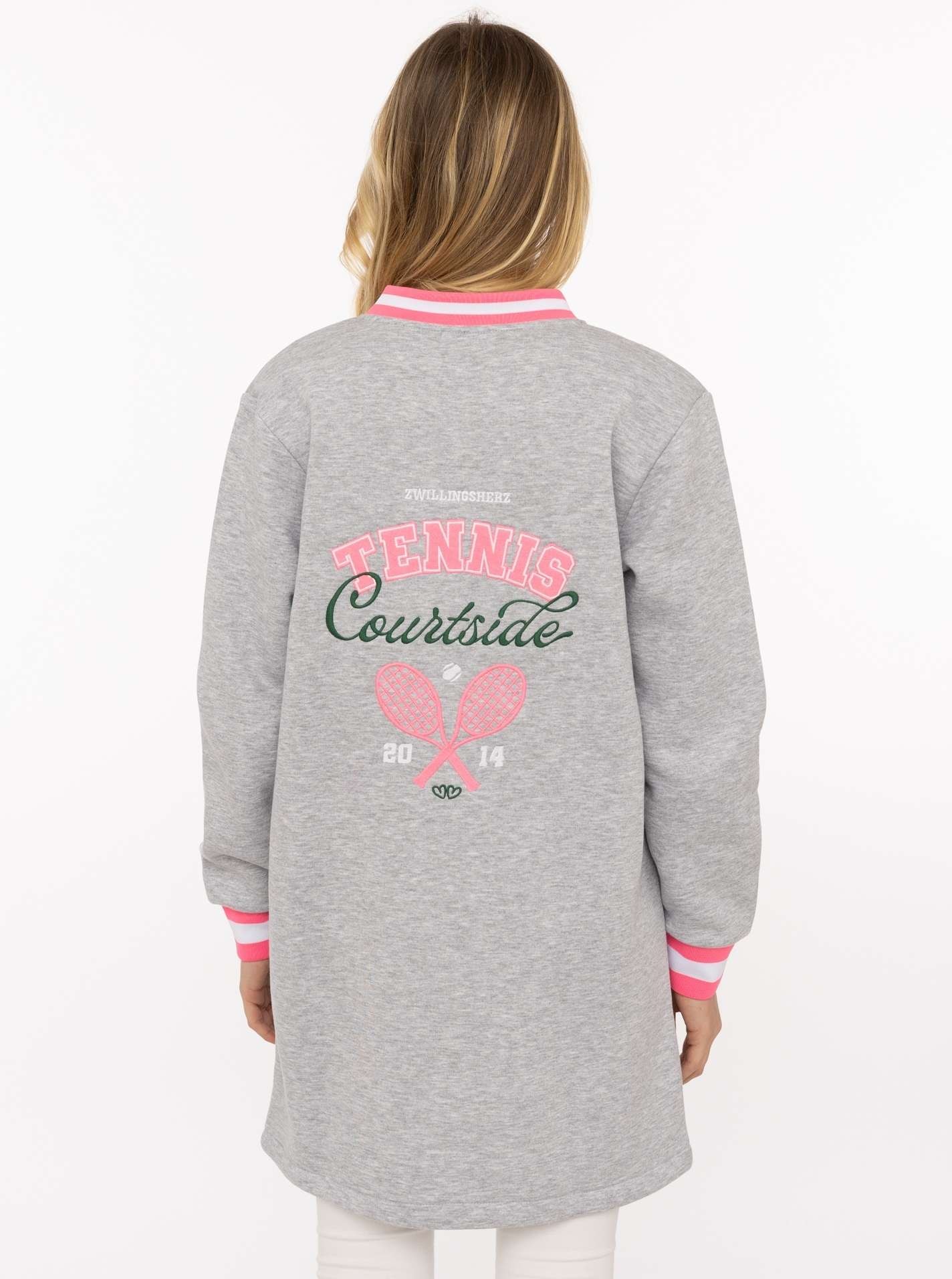 Zwillingsherz Kurzmantel »"Courtside"« Stickerei,Ressverschluss, elastische Bündchen