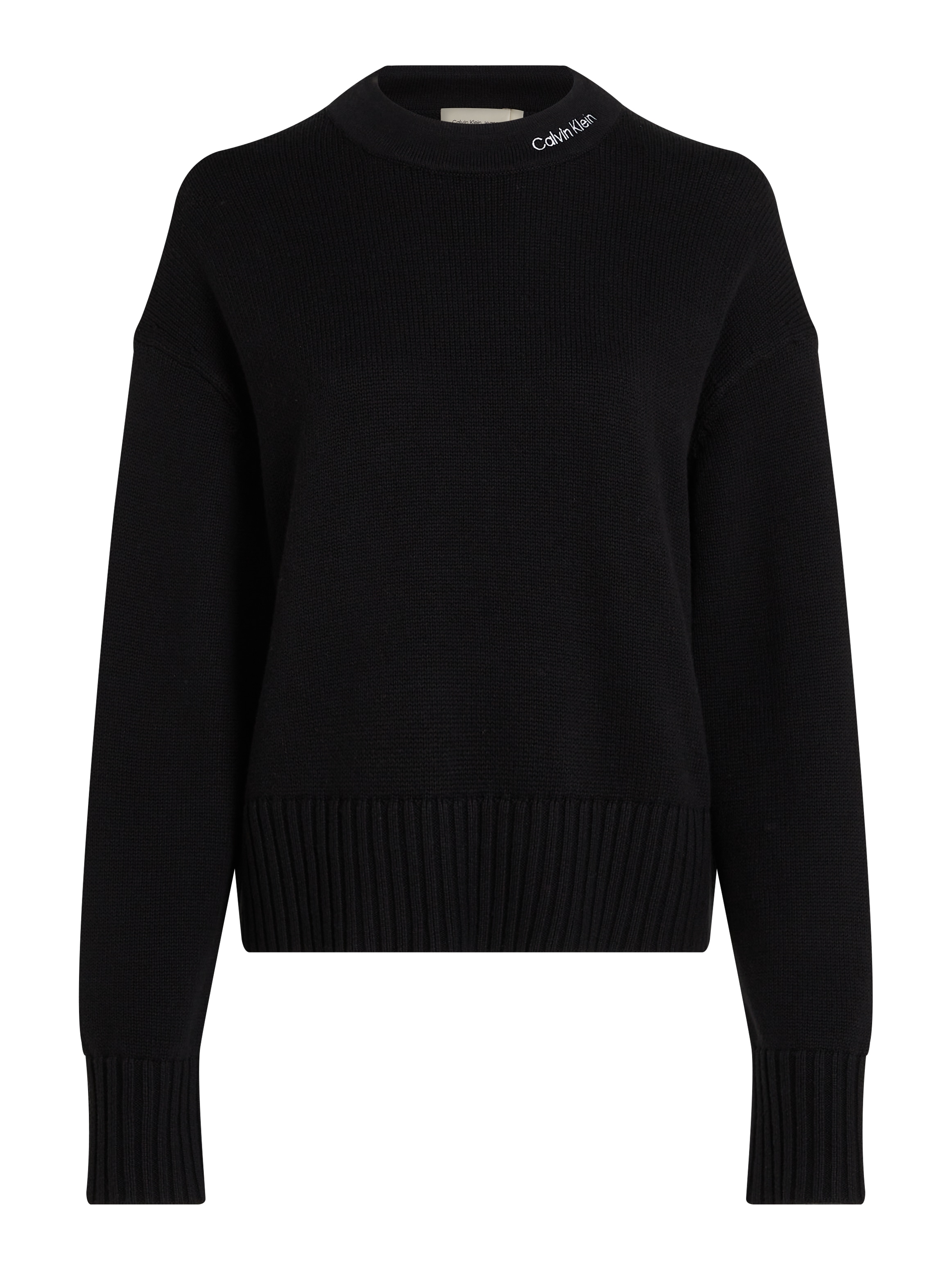 Calvin Klein Jeans Strickpullover »LOGO EMBRO SWEATER«, mit Logostickerei