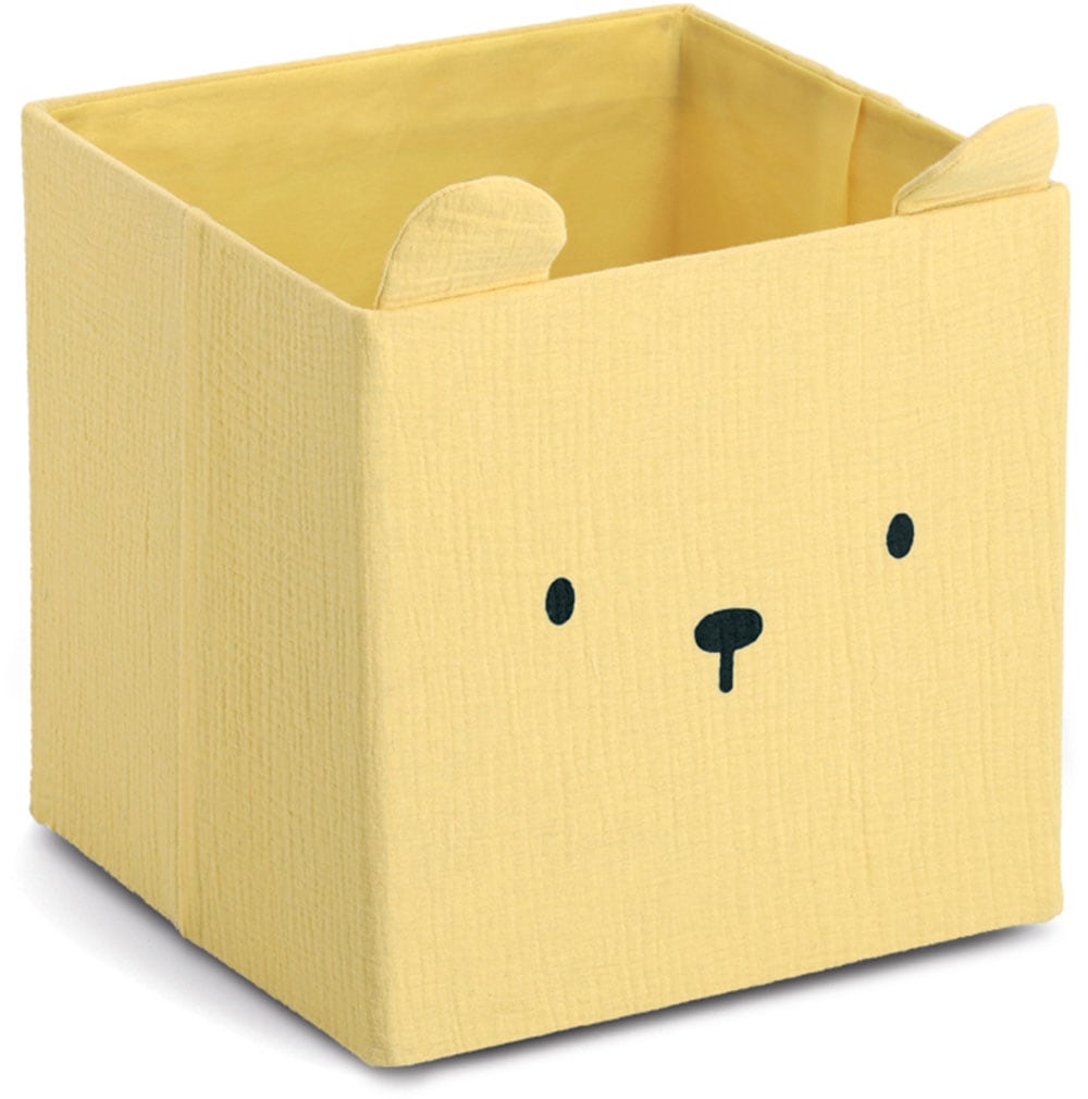 Image of Zeller Present Aufbewahrungsbox ""Bär", Musselin" Tiermotiv, kinderfreundlich, faltbar