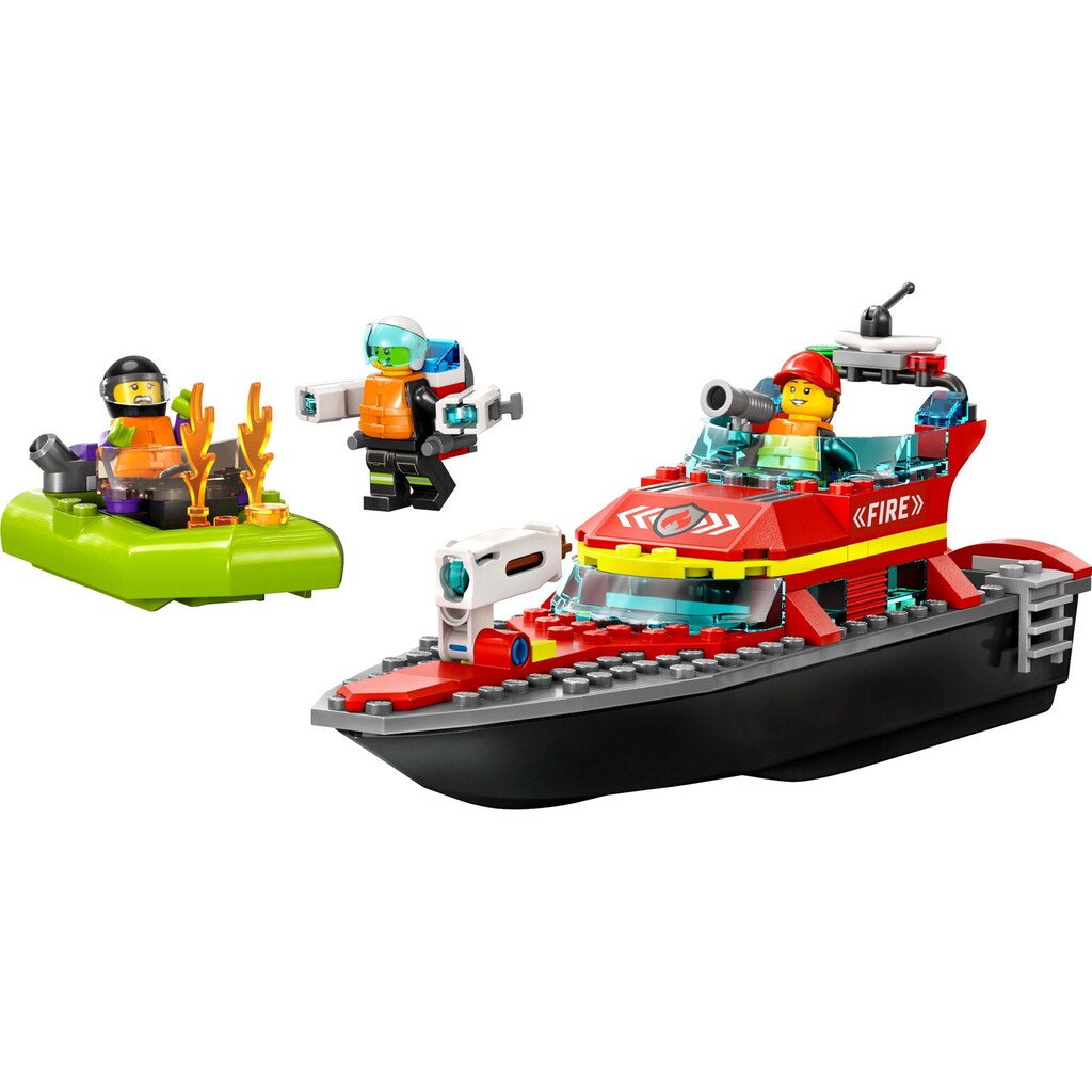LEGO® Konstruktionsspielsteine »Feuerwehrboot«, (144 St.)