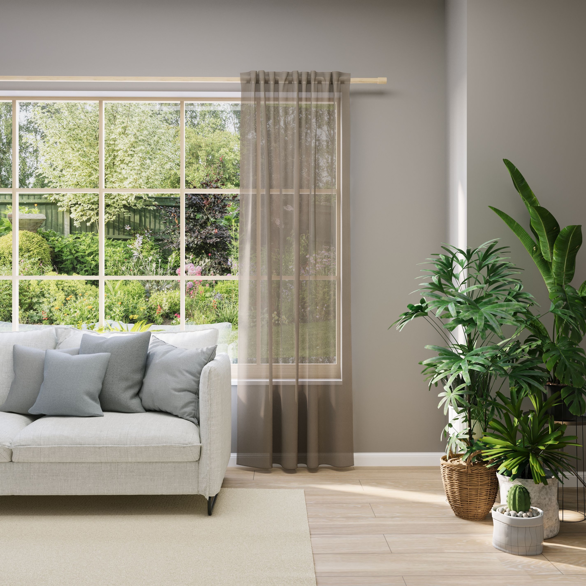 Neutex for you! Vorhang nach Mass »EVA«, (1 St.), Uni-Voile mit elegantem Glanz
