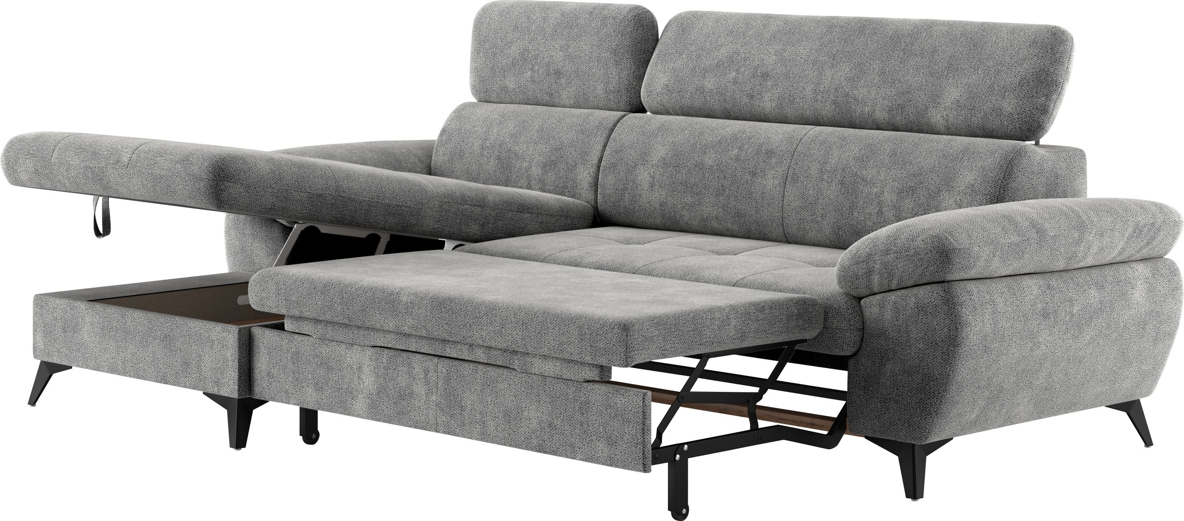 COTTA Ecksofa »Hudson L-Form«, mit Kopfteilverstellung, wahlweise mit Bettfunktion & Bettkasten