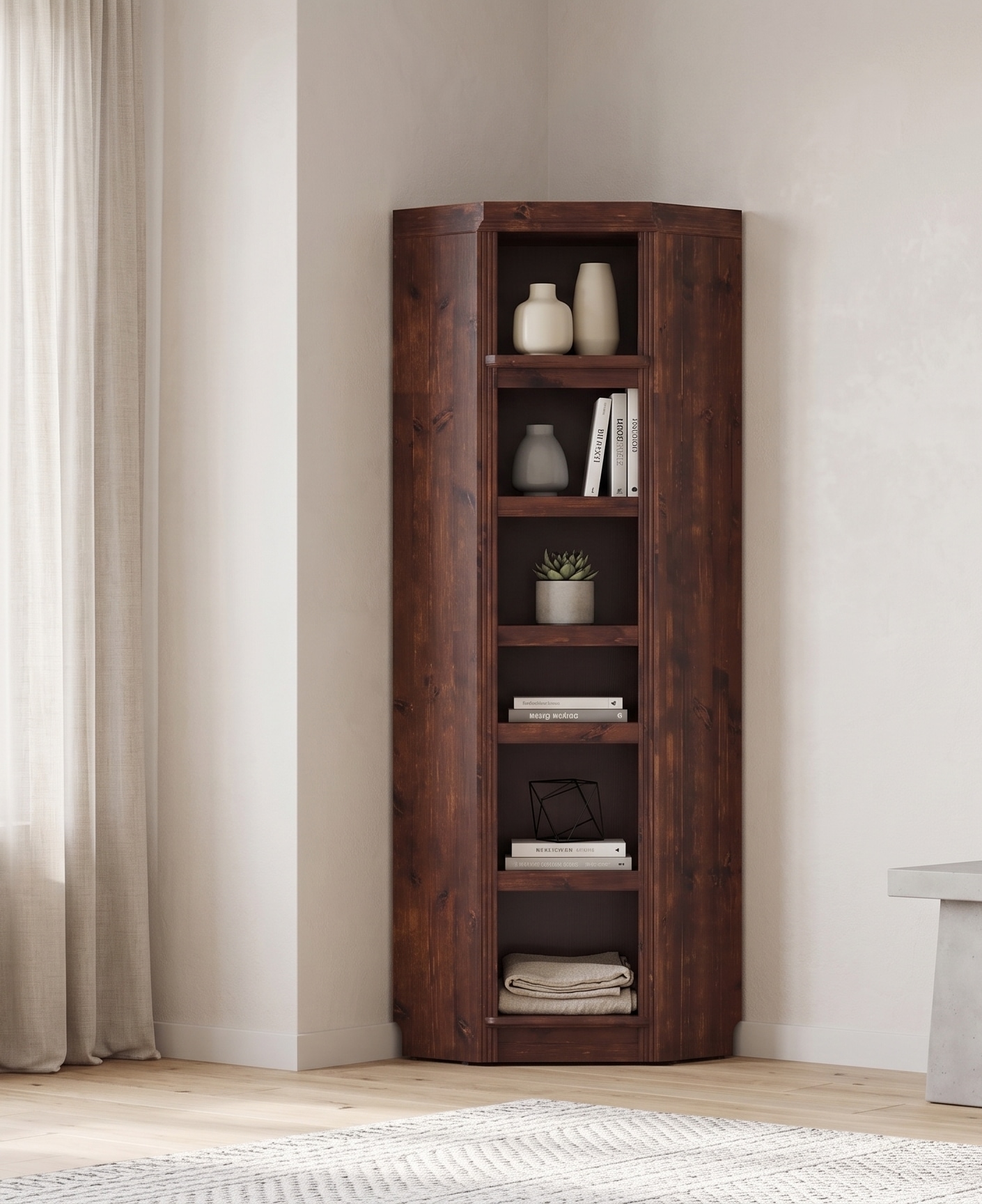 GOODproduct Étagère d'angle »Soeren Regal Höhe 220 cm, massive Kiefer, FSC®-zertifiziert« adapté aux étagères Soeren d’une profondeur de 29 cm