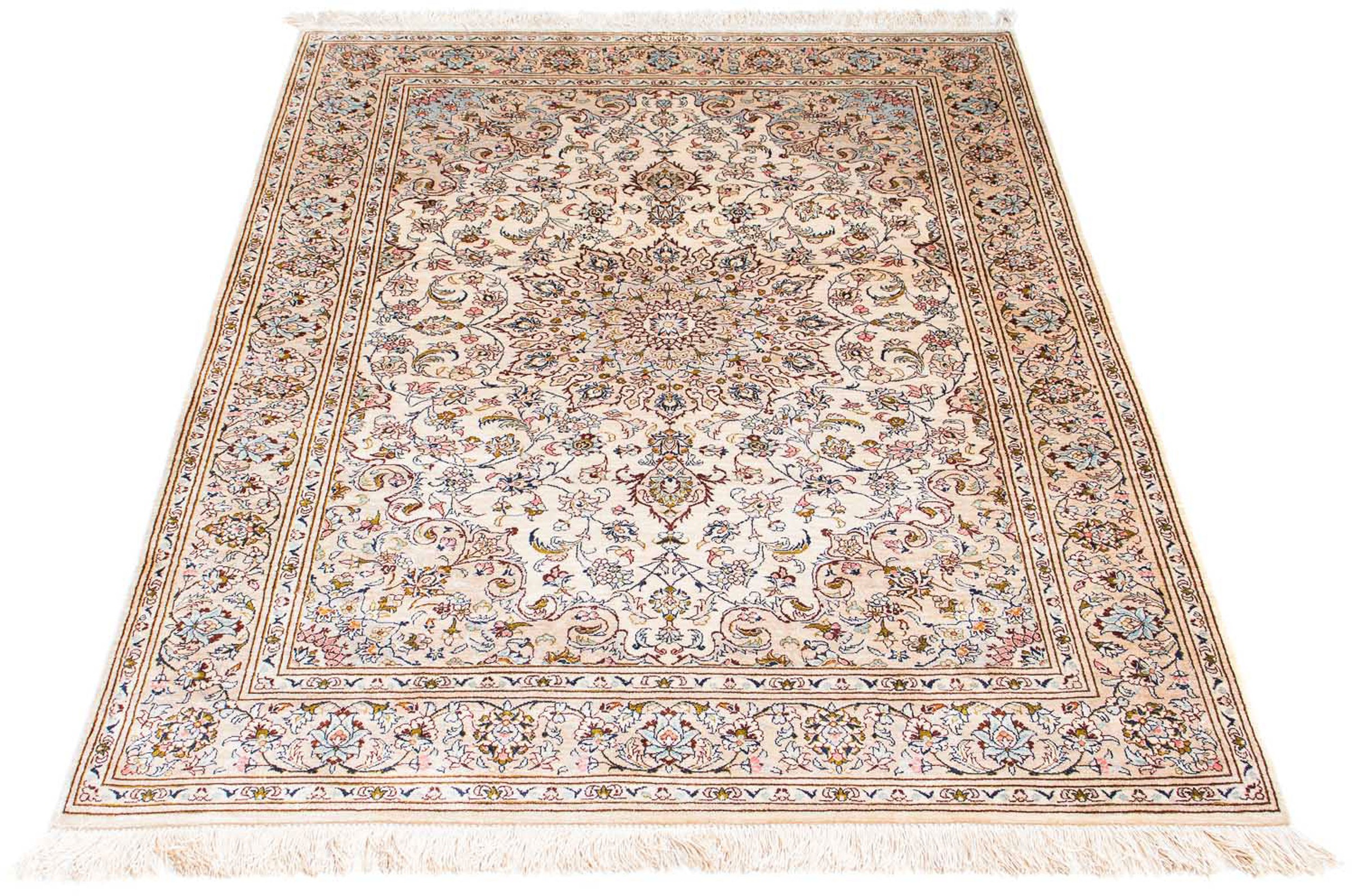 Image of morgenland Orientteppich »Perser - Ghom - 147 x 100 cm - beige«, rechteckig, 10 mm Höhe, Wohnzimmer, Handgeknüpft, Einzelstück mit Zertifikat bei Ackermann Versand Schweiz