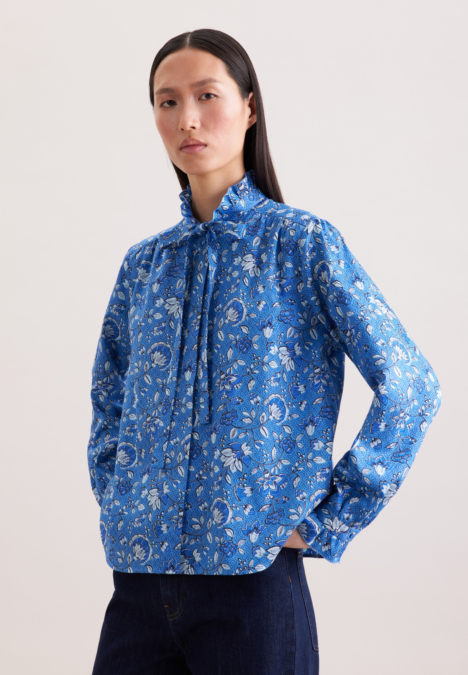 Image of seidensticker Klassische Bluse 1/1 Stehkragen Druck
