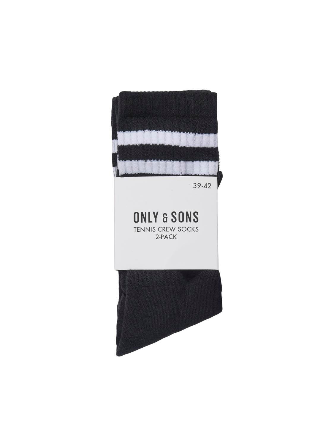 ONLY & SONS Chaussettes de loisirs »ONSBASIC TENNIS SOCK 2 PACK NOOS« Packung, 2 Couple tlg. Baumwollmischung