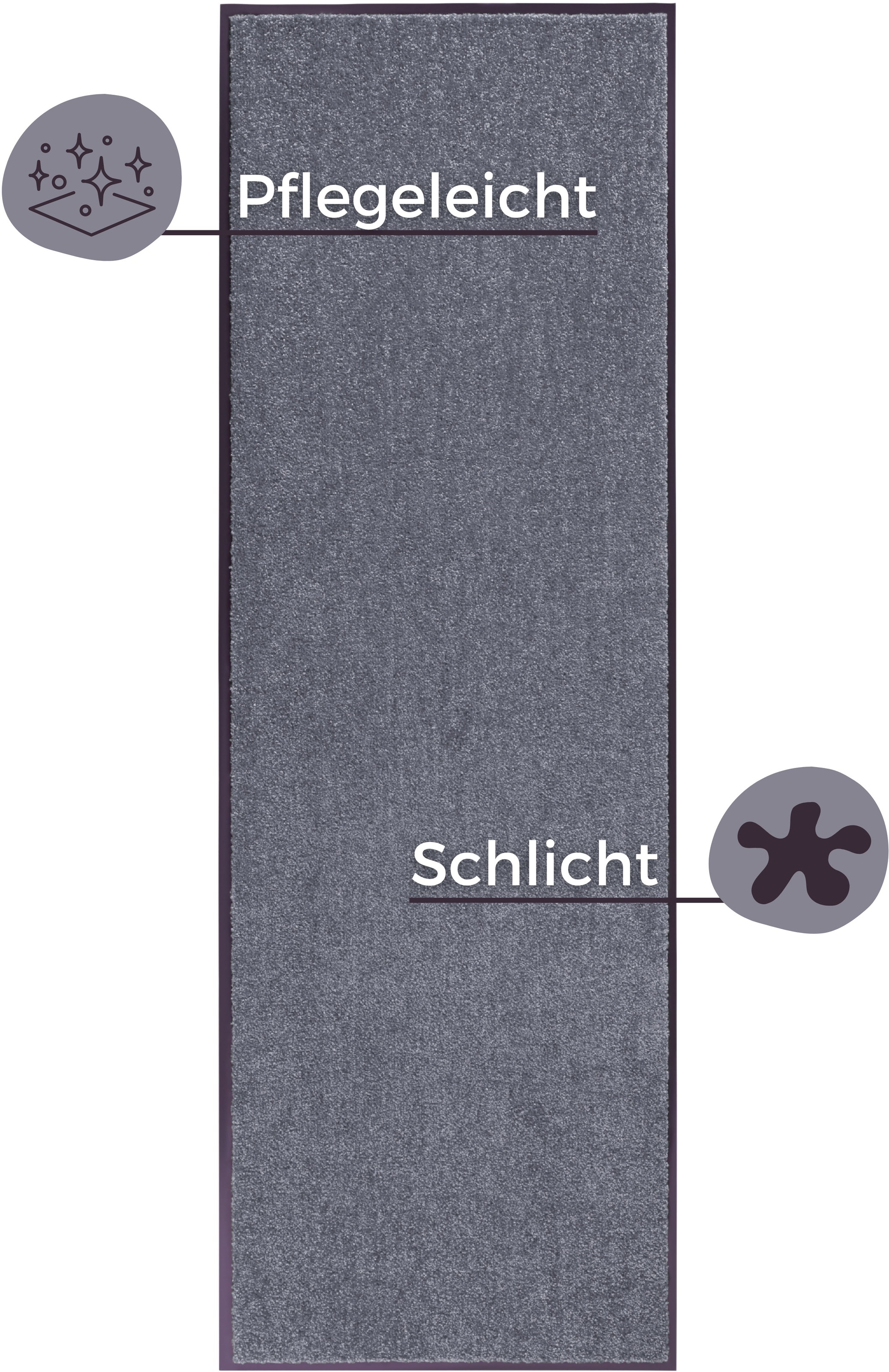 my home Fussmatte »Clean & Walk«, rechteckig, 7 mm Höhe, Schmutzfangmatte, Türmatte, In- und Outdoor, Teppich, Läufer, waschbar