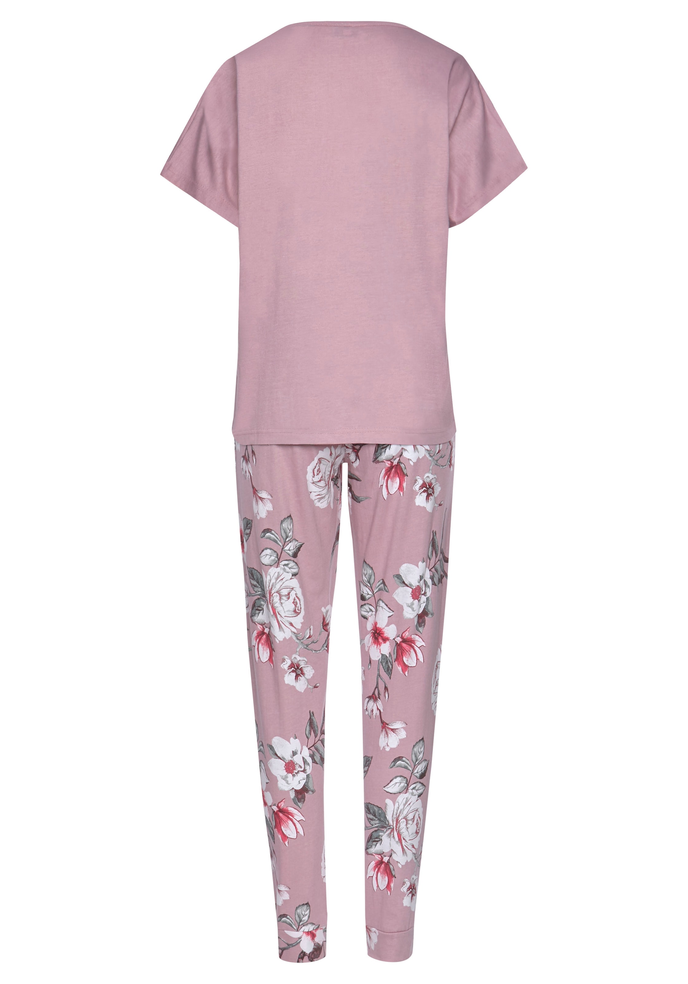 Vivance Dreams Pyjama, (2 tlg.), mit Blumendruck