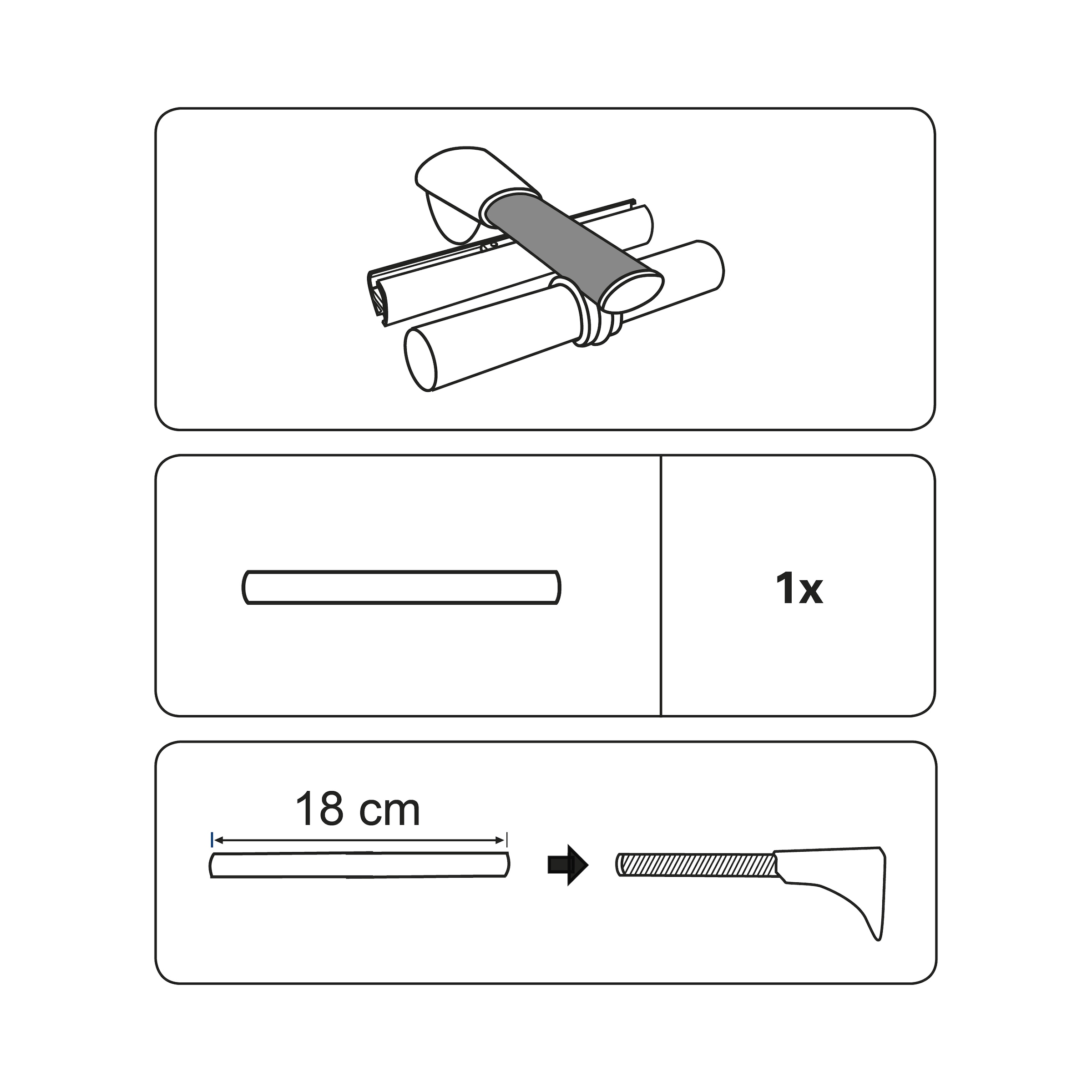 GARDINIA Trägerverlängerung »Verlängerung für 20 kaufen Universalträger«, Einzelprogramm St.), mm bequem (1 Chicago