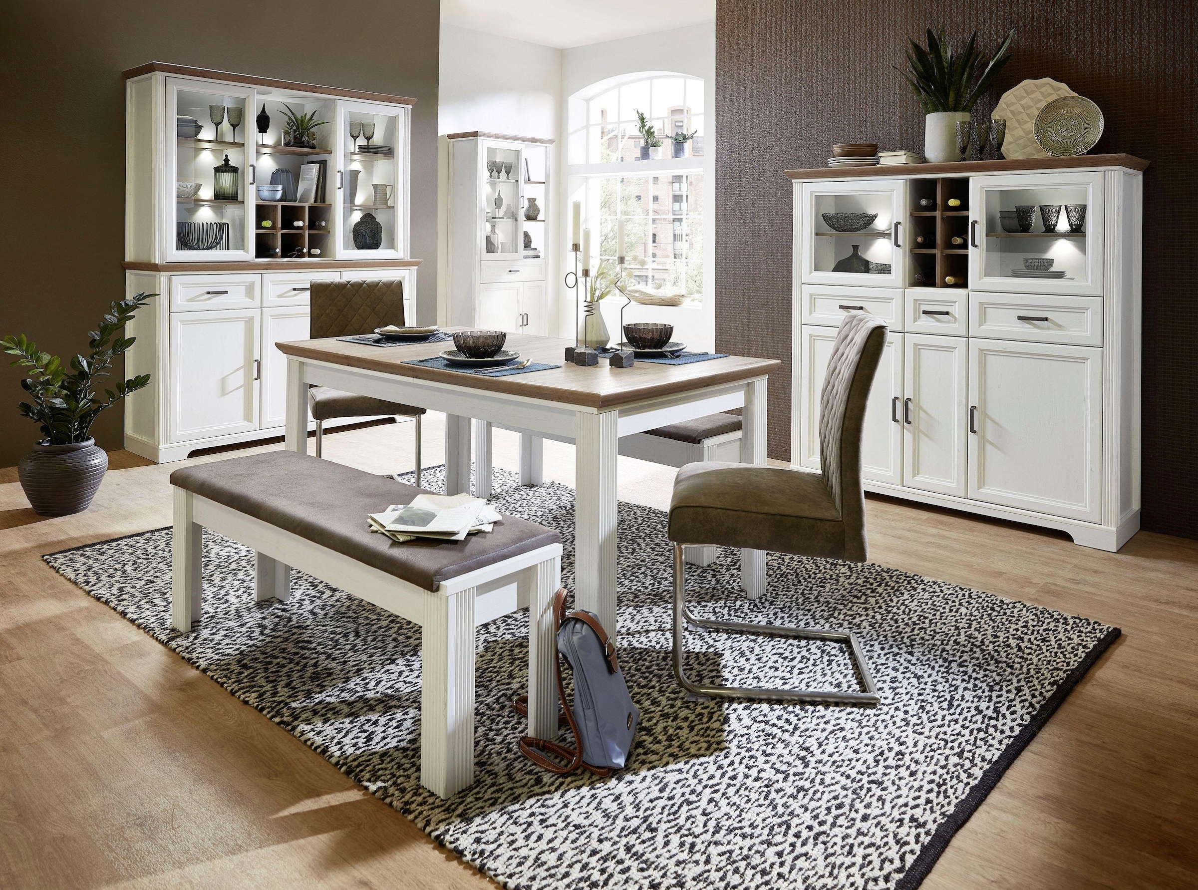 Innostyle Sideboard »Jasmin« Breite 166 cm, 3 Holztüren, 3 Schubkästen
