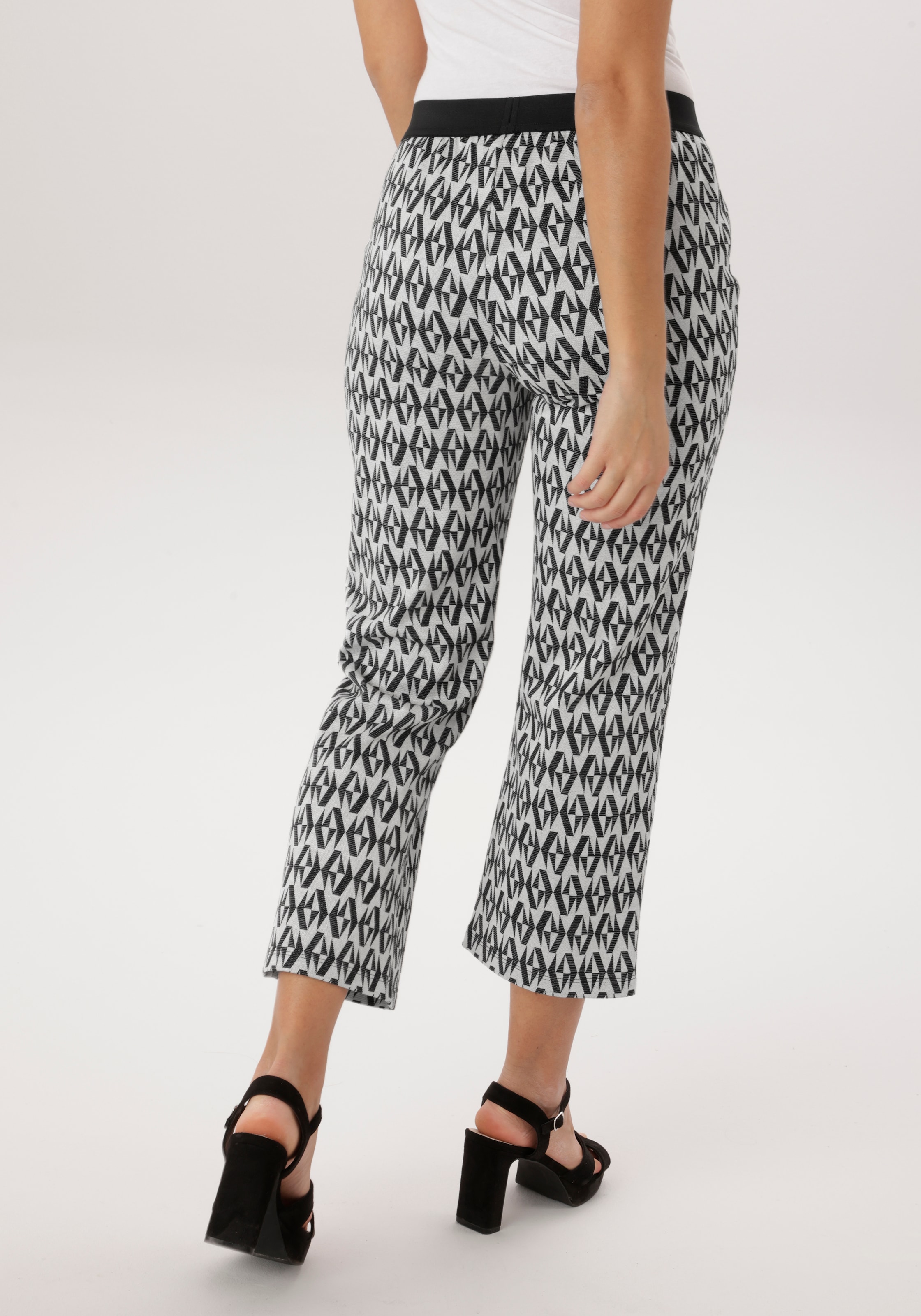 Aniston SELECTED Pantalon à enfiler  avec motif jacquard à la mode