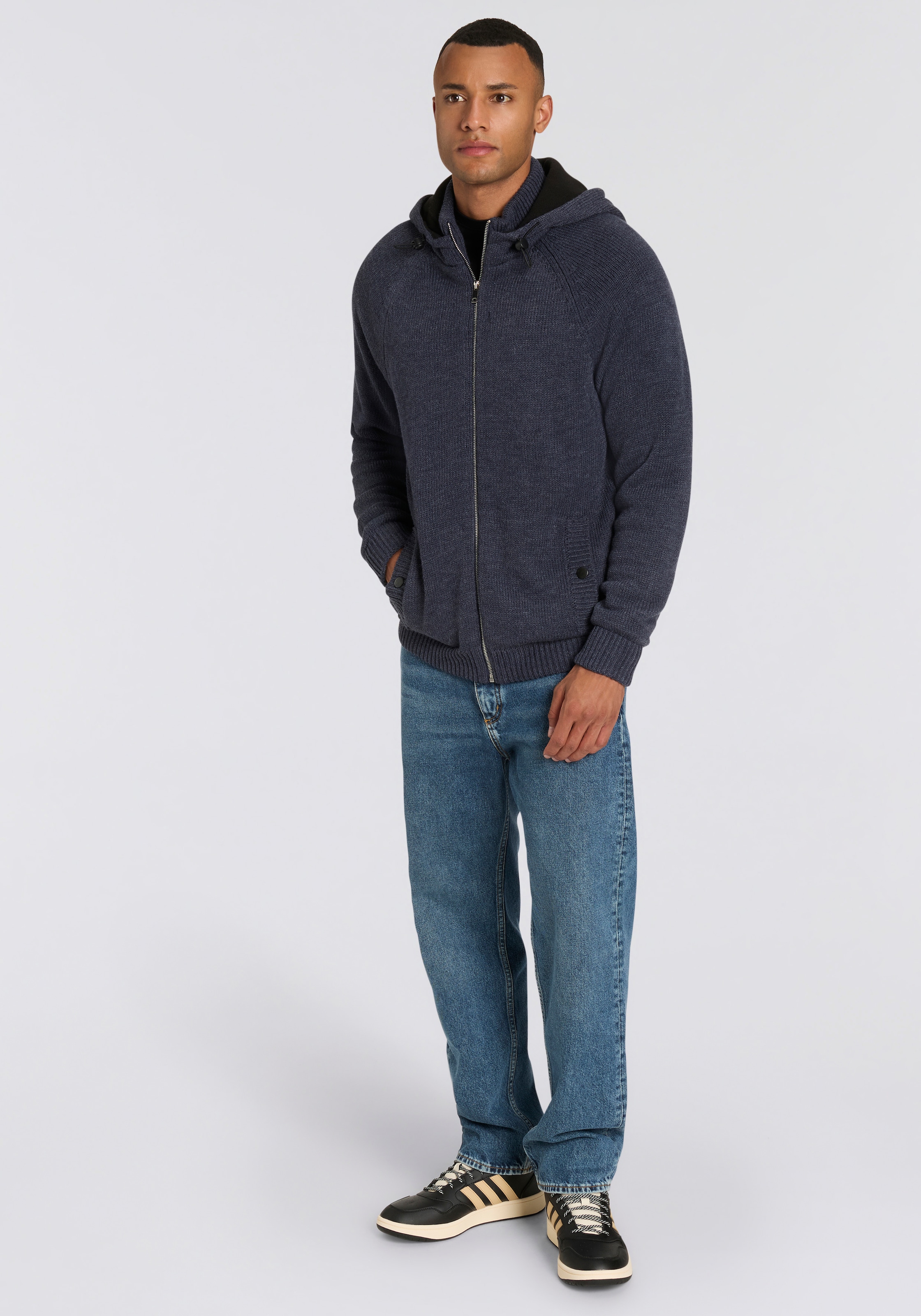 Bruno Banani Cardigan à capuche warm gefüttert