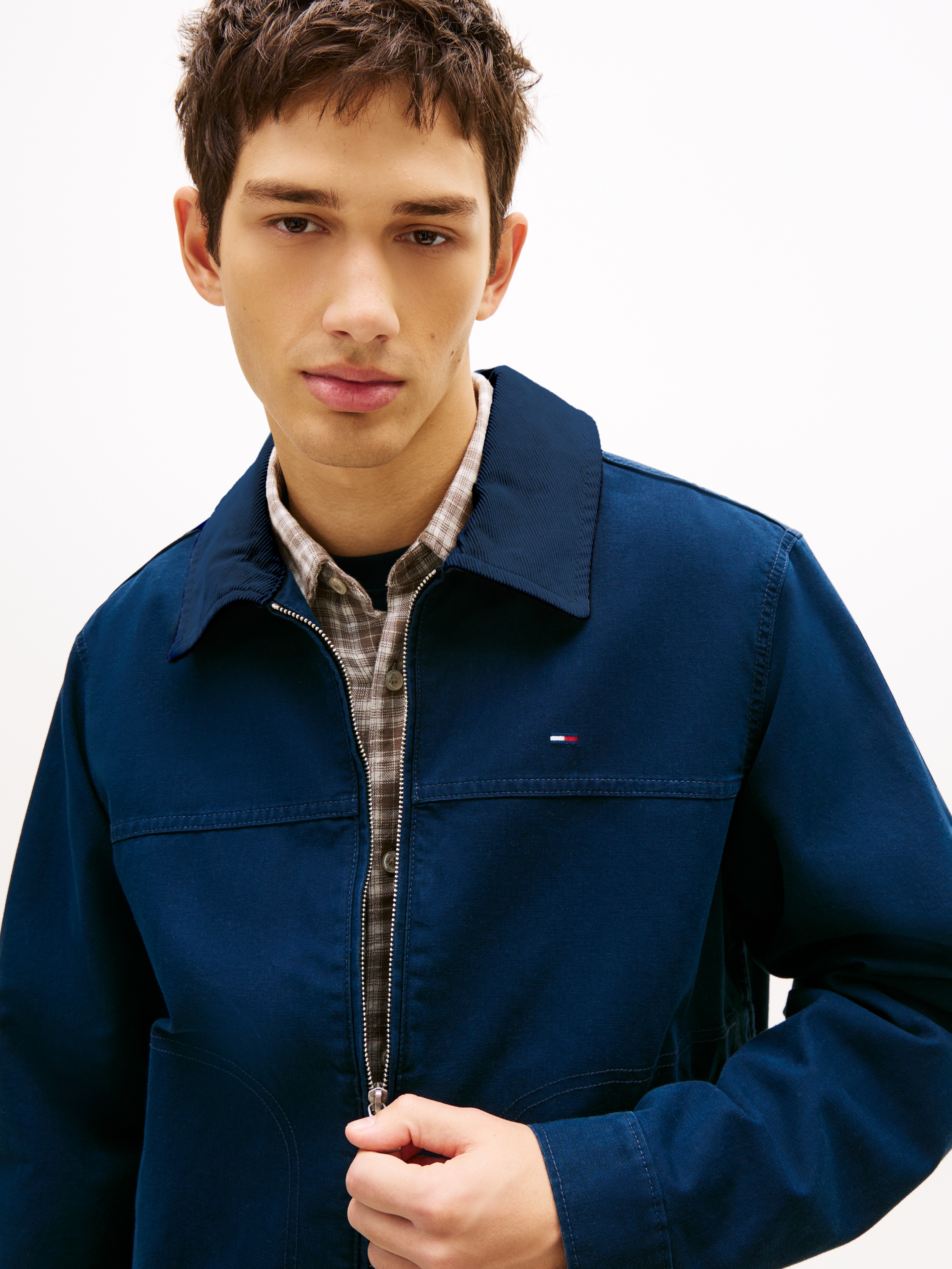 Tommy Jeans Blouson »TJM REGULAR COTTON RANCH« sans capuche coupe régulière avec col à revers