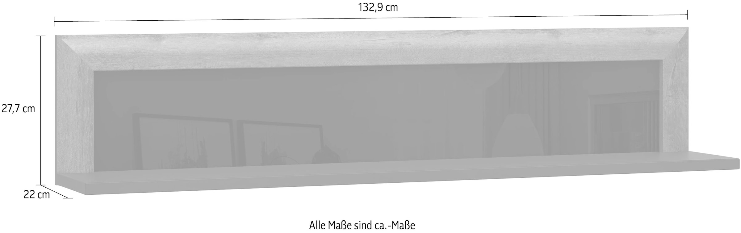 FORTE Wandregal »Savona« Breite 133 cm