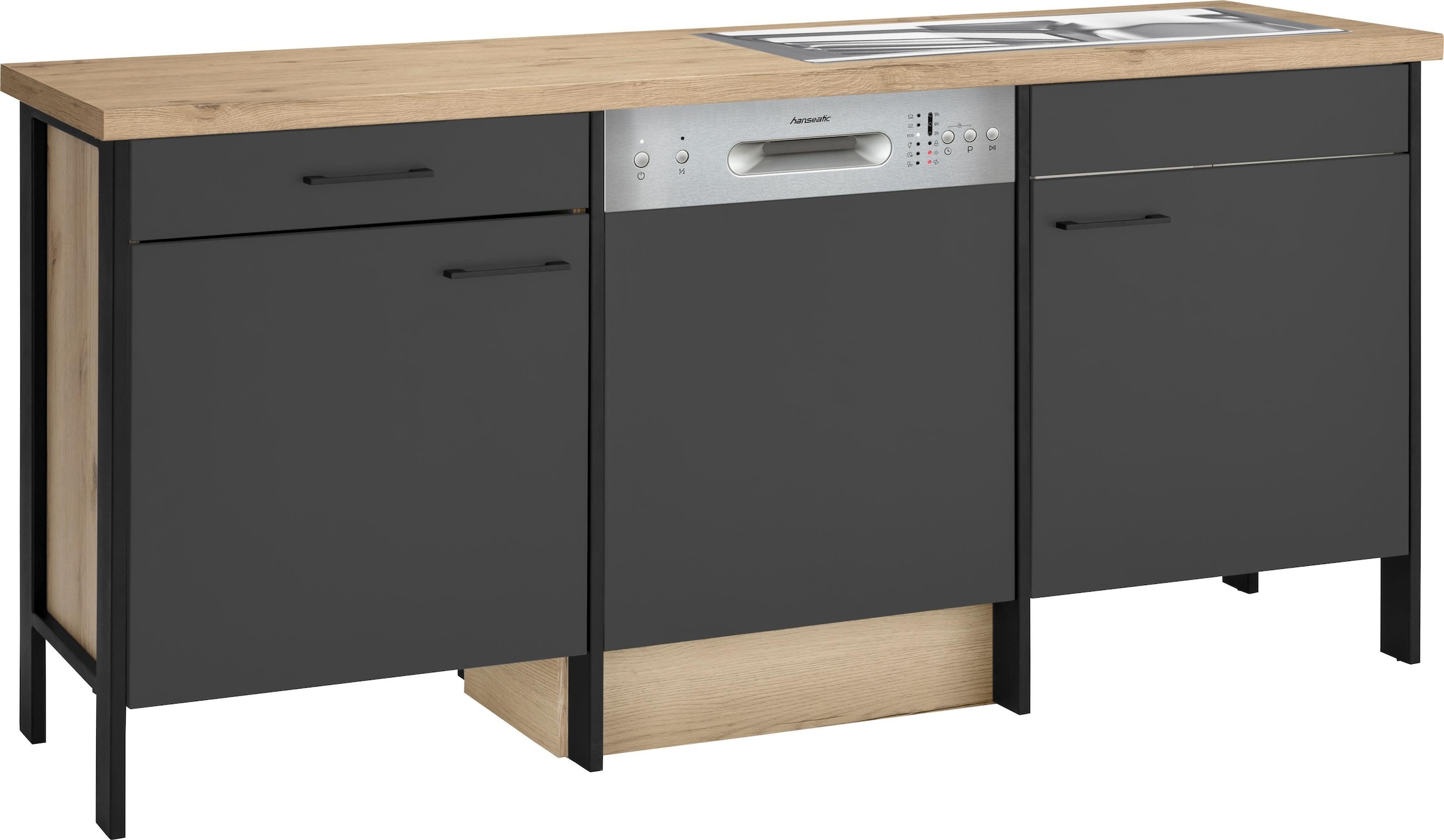 OPTIFIT Spülenschrank »Tokio«, 192 cm breit, mit Stahlgestell, mit Vollauszug