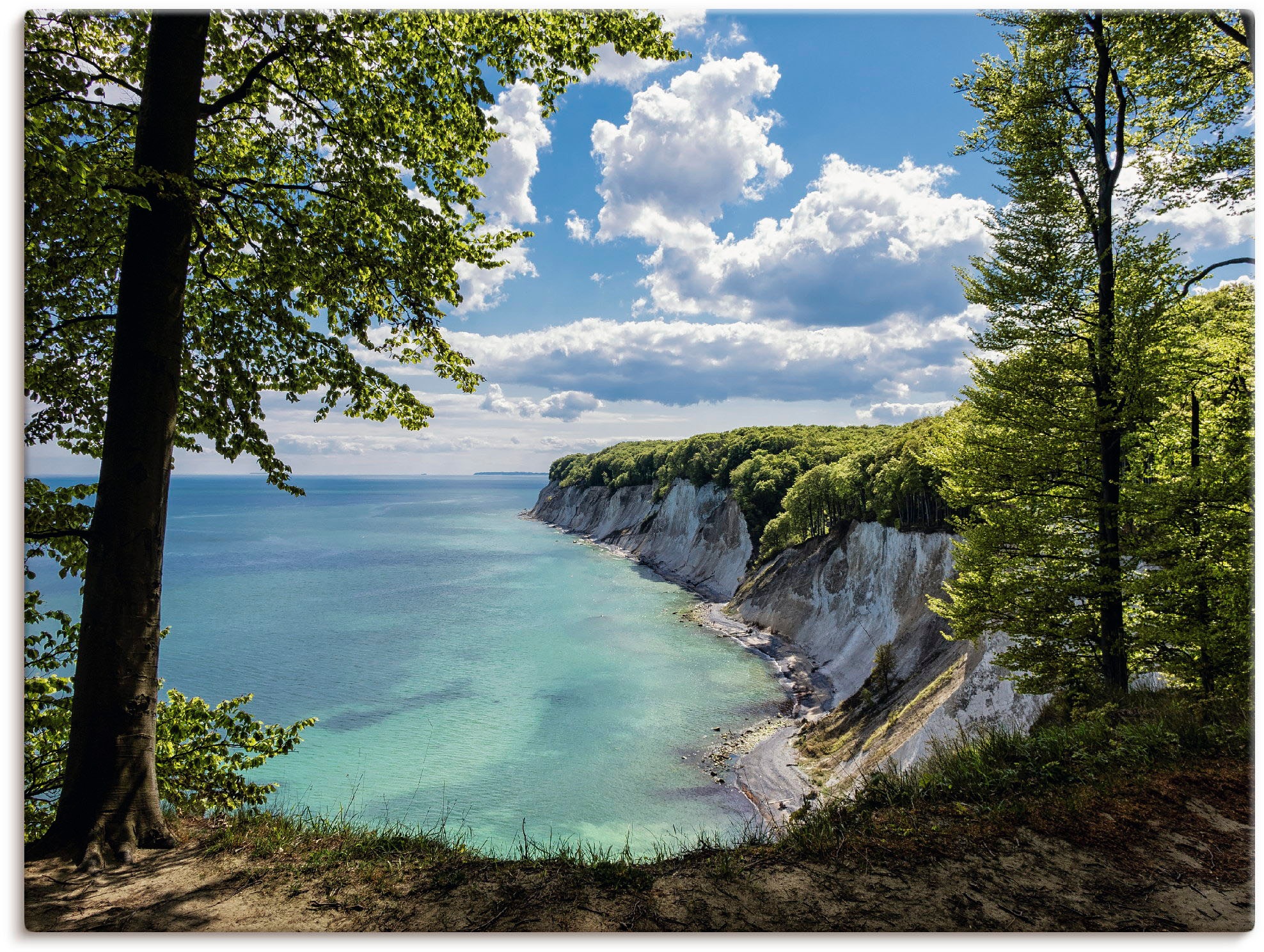 Image of Artland Leinwandbild "Ostseeküste auf der Insel Rügen." Küste 1 Stk. tlg. auf Holzrahmen gespannt