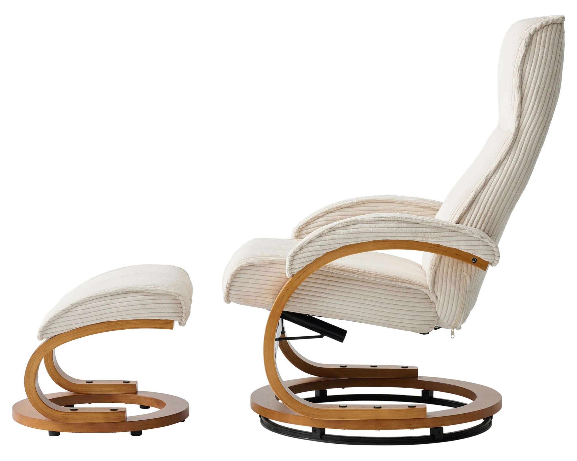 Home affaire Relaxsessel »mit Hocker PARIS neu: Cord - OTTO. Verlässliche Qualität.« bestehend aus Sessel und Hocker,  manuelle Relaxfunktion mit Drehfunktion, neu: Cord-Bezug