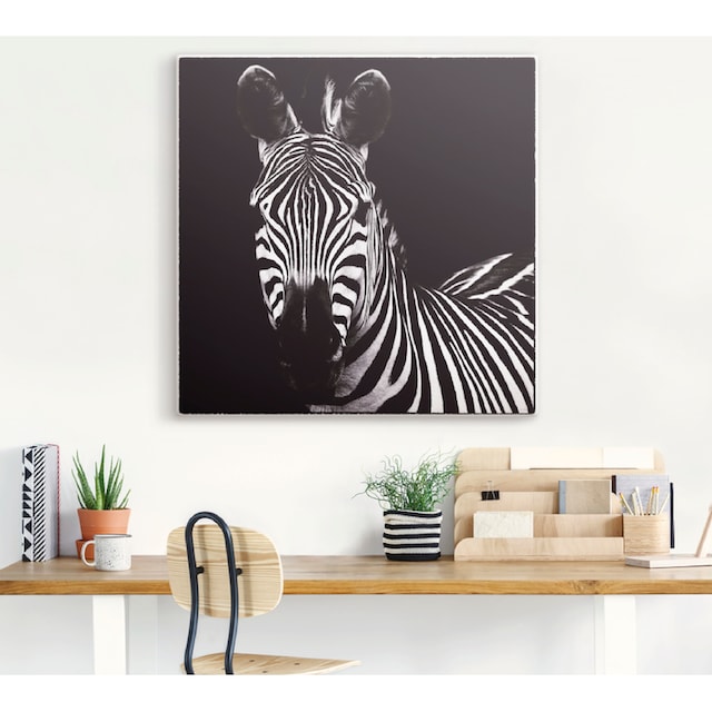 Artland Wandbild »Zebra II«, Wildtiere, (1 St.), als Leinwandbild,  Wandaufkleber oder Poster in versch. Grössen jetzt kaufen