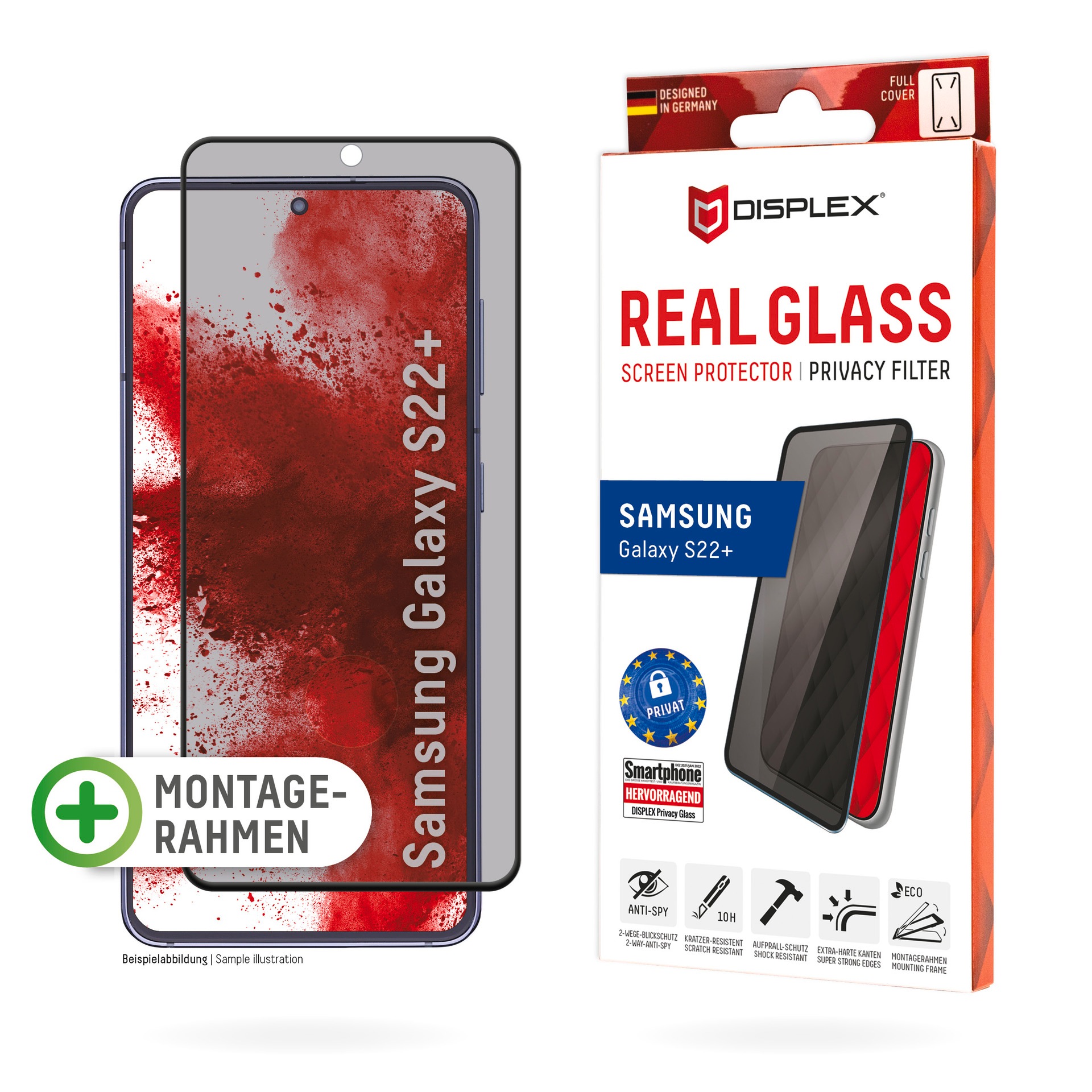 Image of Displex Displayschutzglas »Privacy Glass FC Samsung Galaxy S22+«, (1 St.) bei Ackermann Versand Schweiz