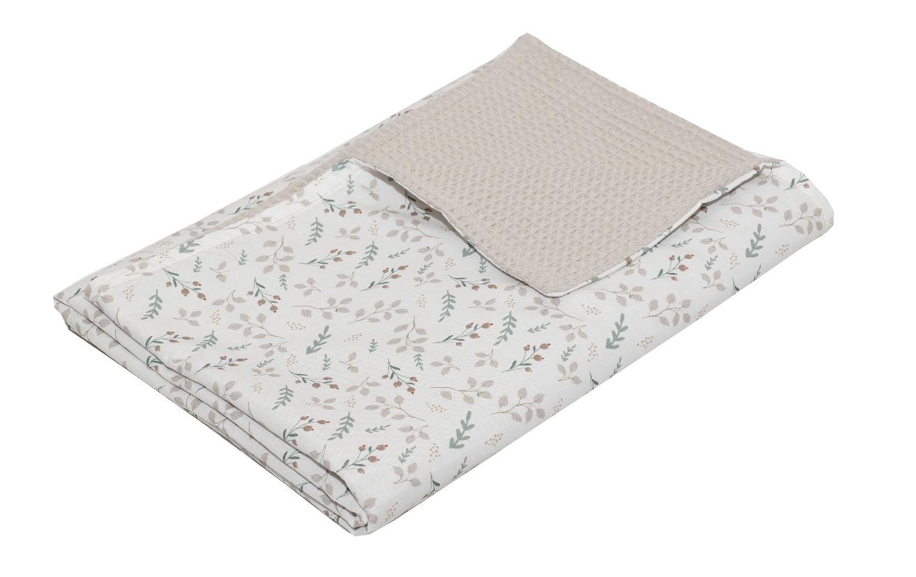Image of ULLENBOOM Babydecke "Waffel Floral Sand 70 x 100 cm"