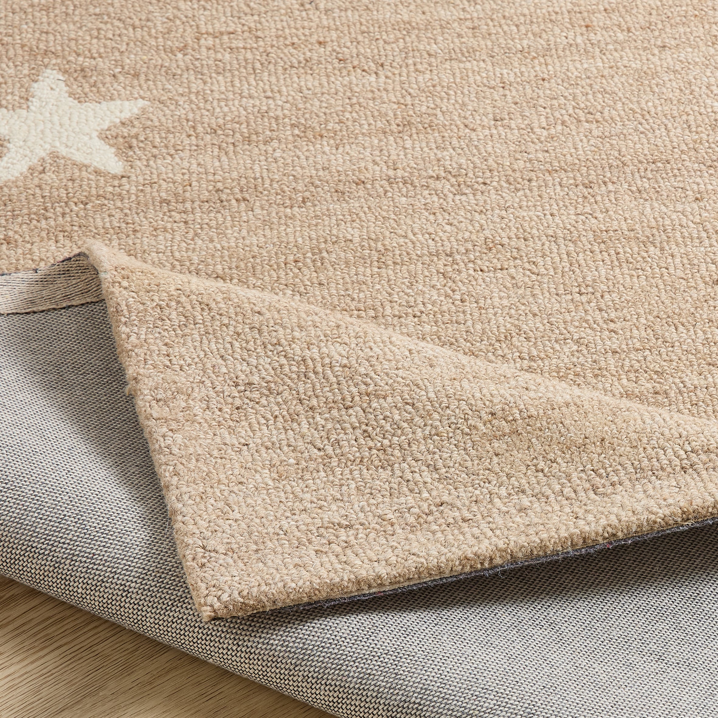 THEKO Kinderteppich »Gaia Kids Sky« rechteckig 10 mm Höhe getuftet, reine Schurwolle, Motiv Mond & Sterne, Kinderzimmer