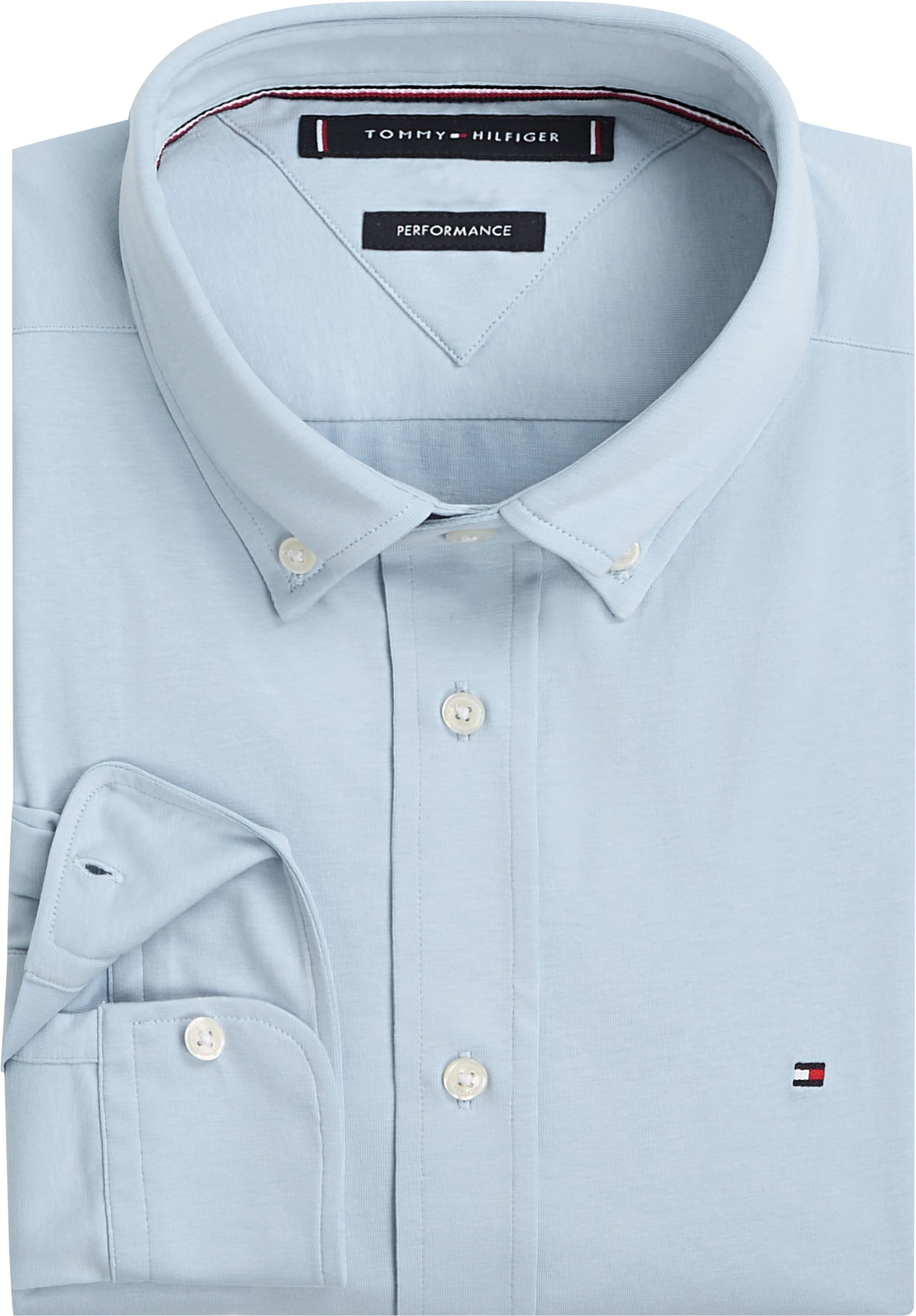 Tommy Hilfiger Langarmhemd »PERFORMANCE KNIT SOLID LS SHIRT«