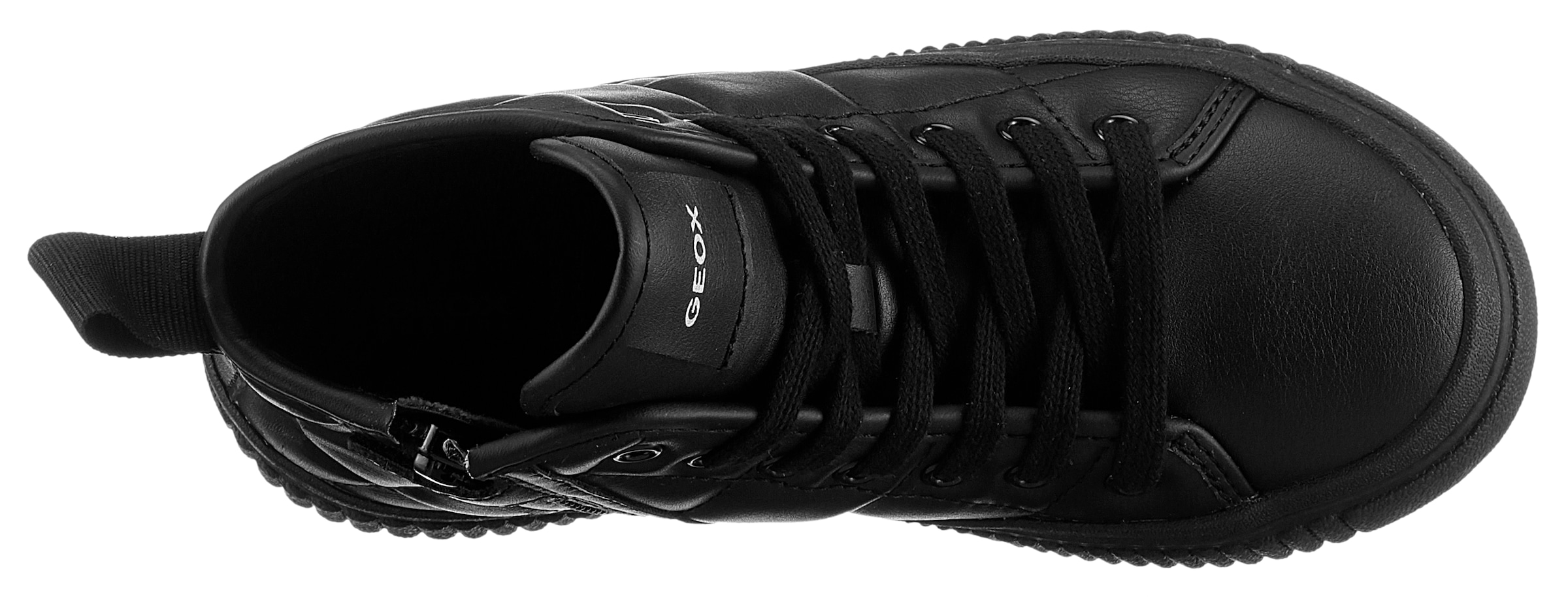 Geox Sneaker »J LAQUINNY GIRL B«, High Top Sneaker, Schnürboots, Freizeitschuh mit Reissverschluss