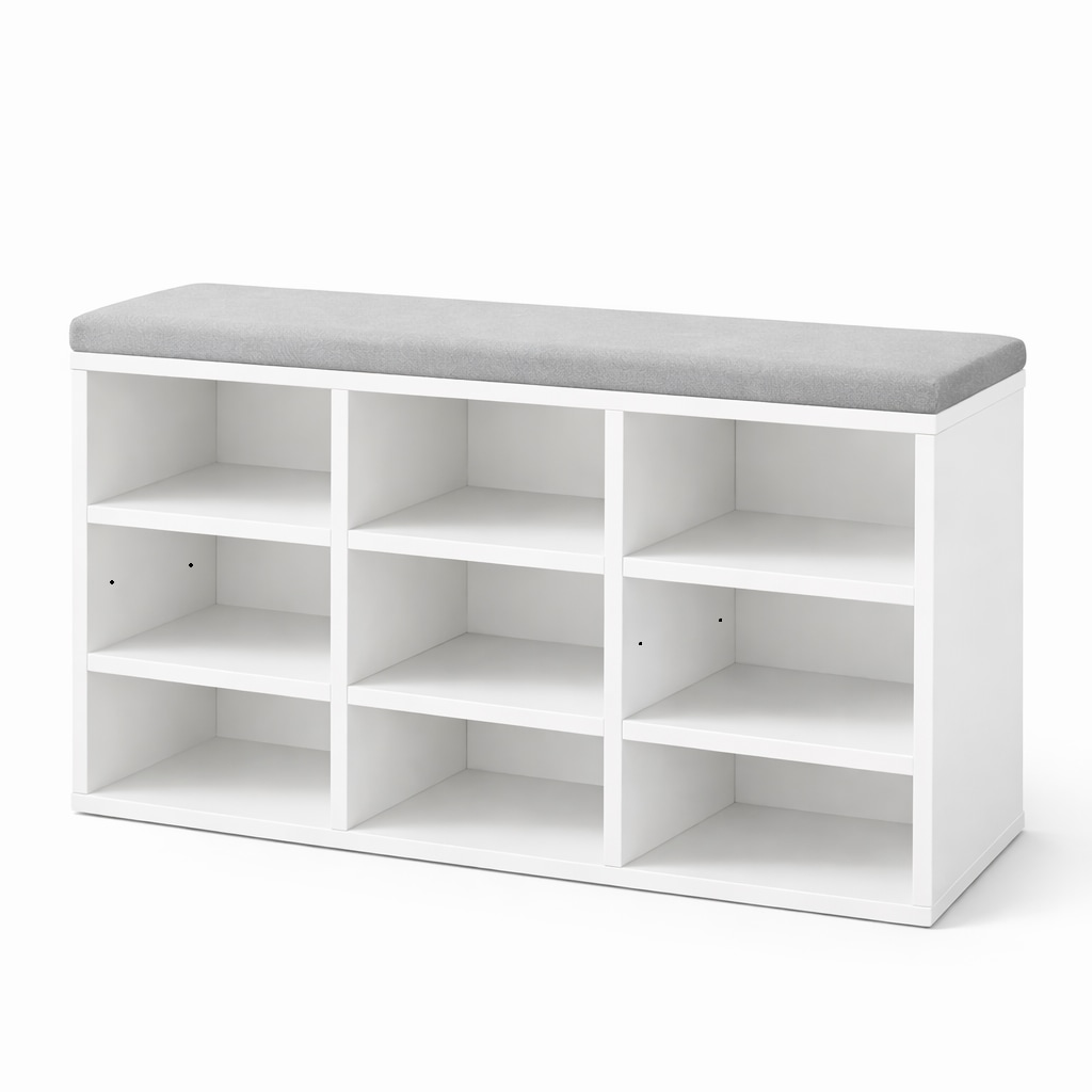 GOODproduct Schuhbank »Schuchschrank 80,  Schuhregal, Schuhtruhe, Schuhkommode, Sitzbank« mit bequemer, abnehmbarer Sitzauflage