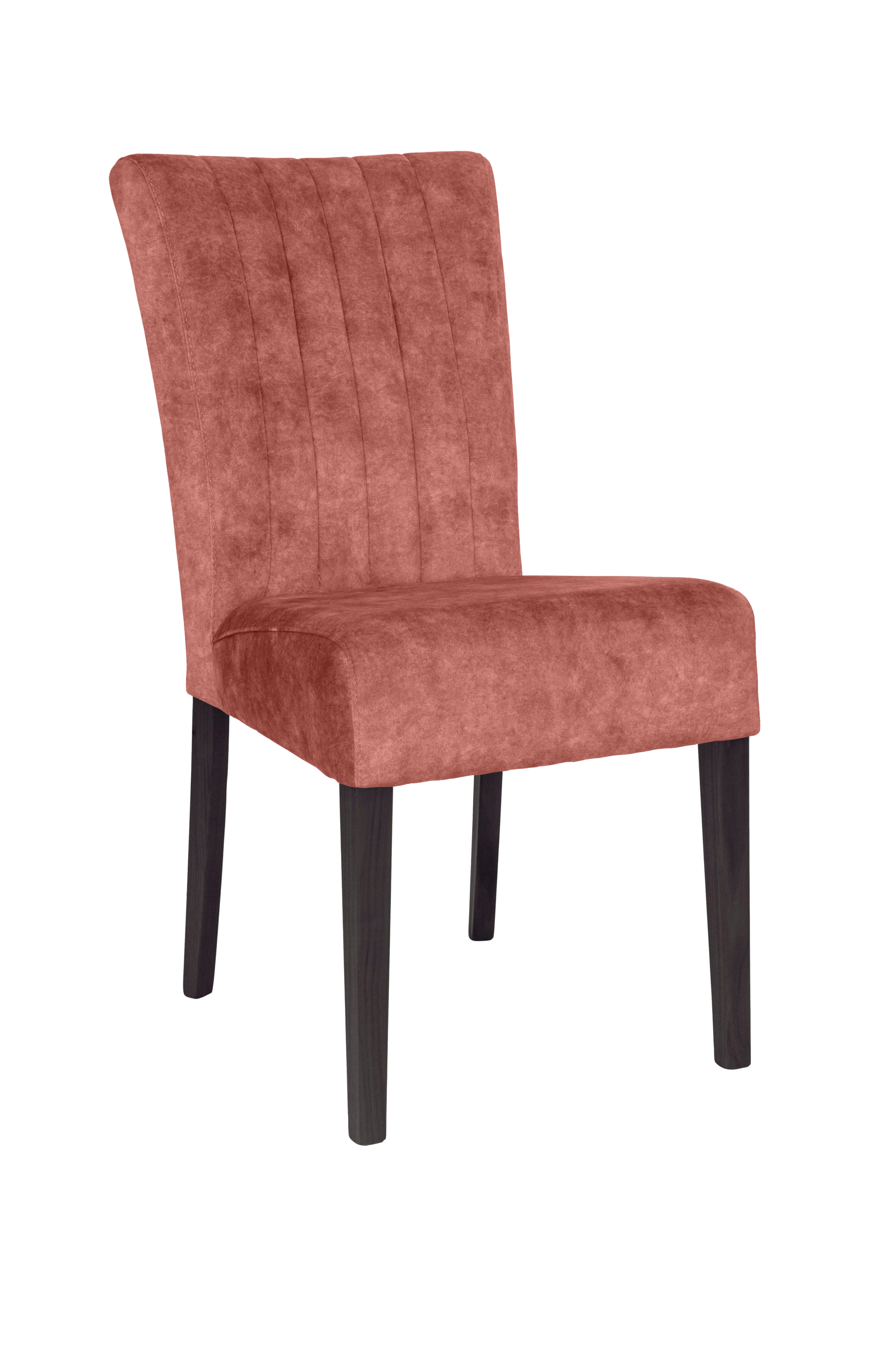 Home affaire 4-Fussstuhl (Set) 2 Stk. Samtvelours vertikale Nähte in der Rückenlehne