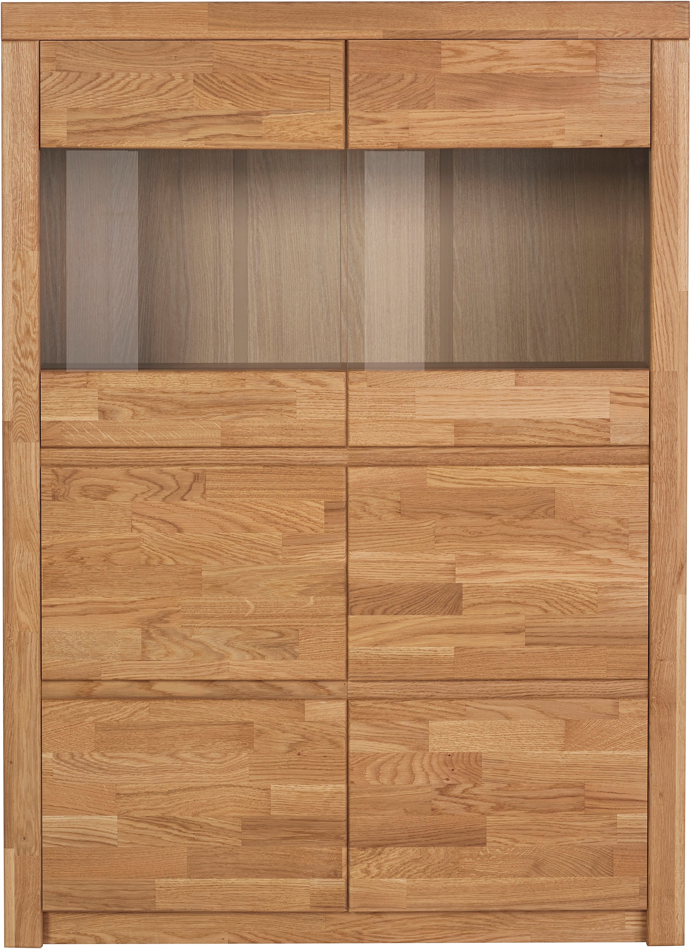 Image of GOODproduct Highboard "Silkeborg" schöne grifflose Optik, teilmassiv