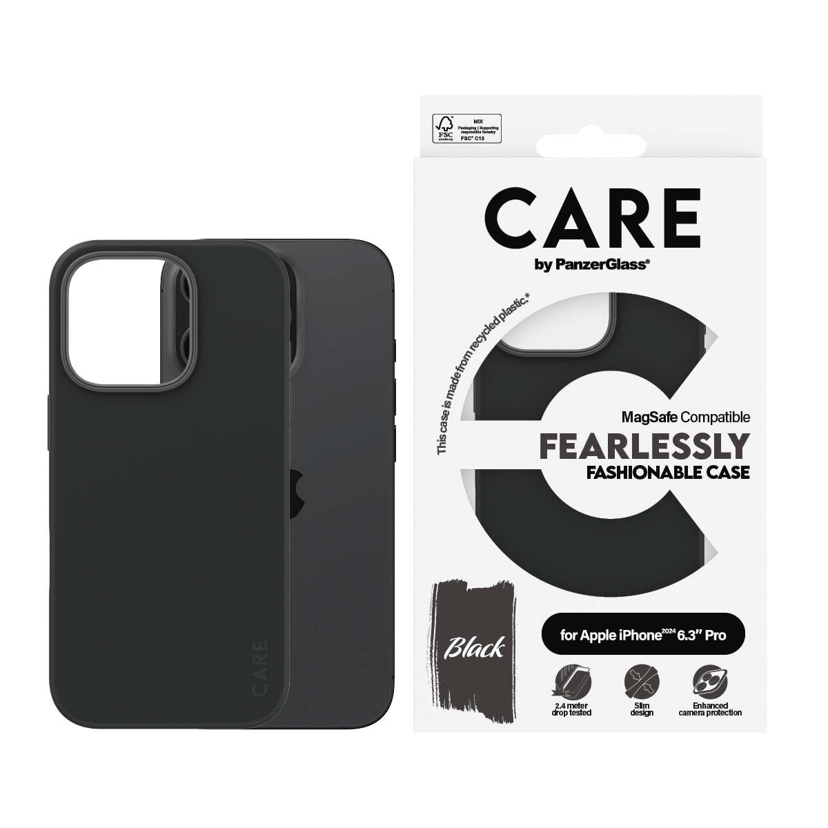 Image of CARE by PanzerGlass Handyhülle "Fashionable Case für Apple iPhone 16 Pro" Backcover, Schutzhülle, Handyschutzhülle, Case, Schutzcase, stossfest