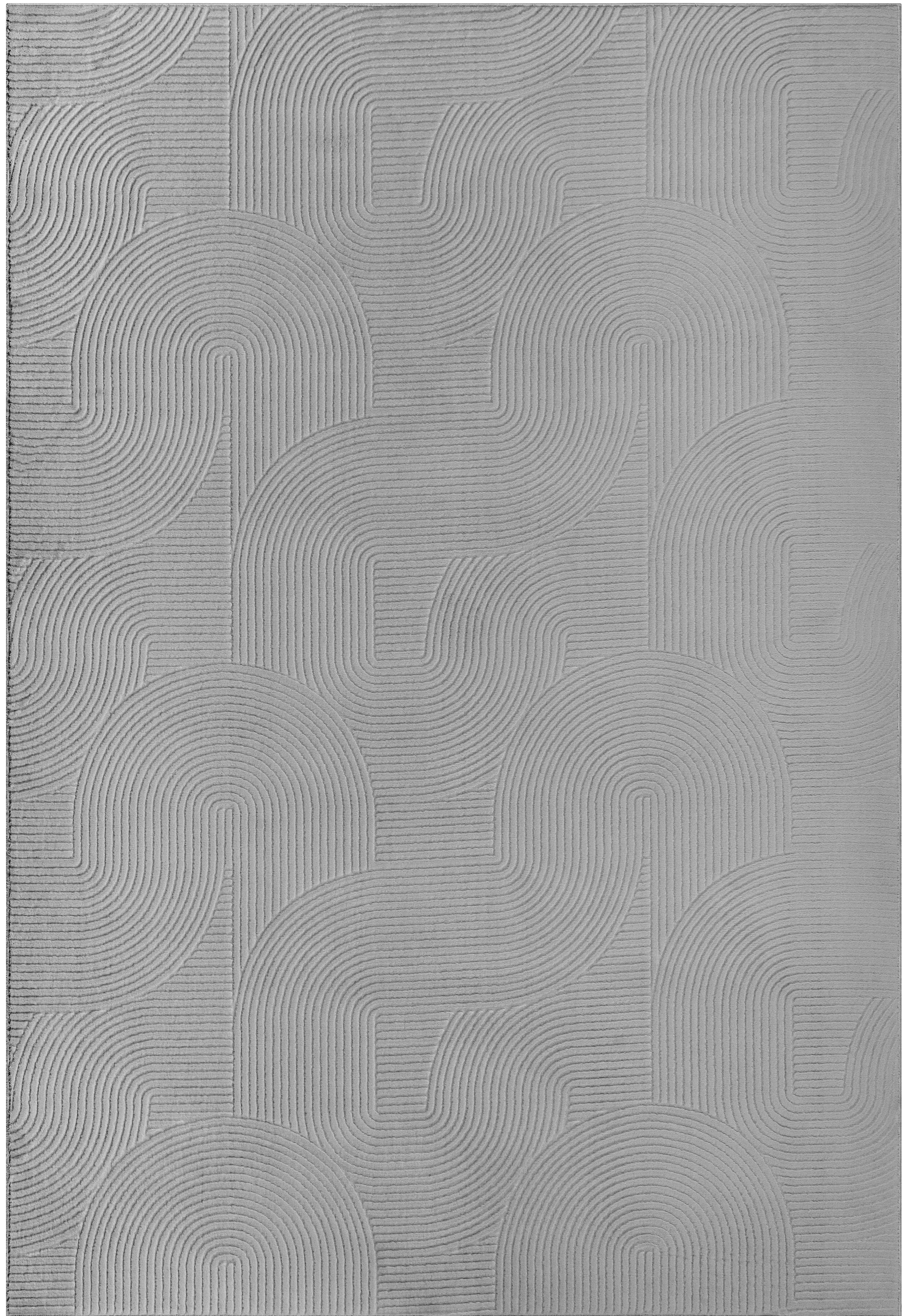 GOODproduct Tapis design »Zoelle 3D Optik/Hoch-Tief Effekt« Rectangulaire 8 mm Höhe mit Anti-Rutsch-Rücken, angenehm weich, Teppich Wohnzimmer Boho Design