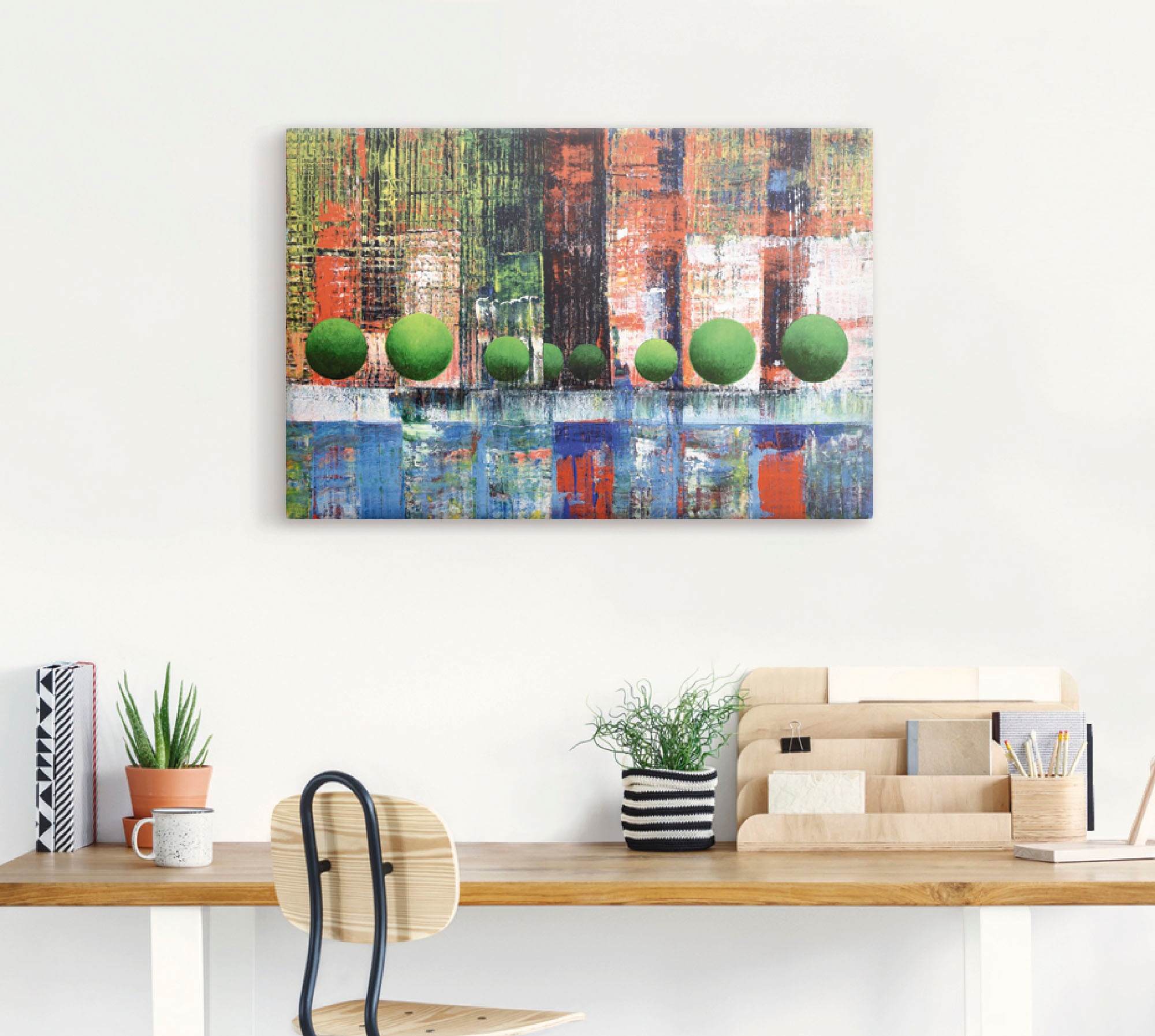 Artland Wandbild »Skyline Vancouver Downtown abstrakt«, Kanada, (1 St.), als Leinwandbild, Wandaufkleber in verschied. Grössen