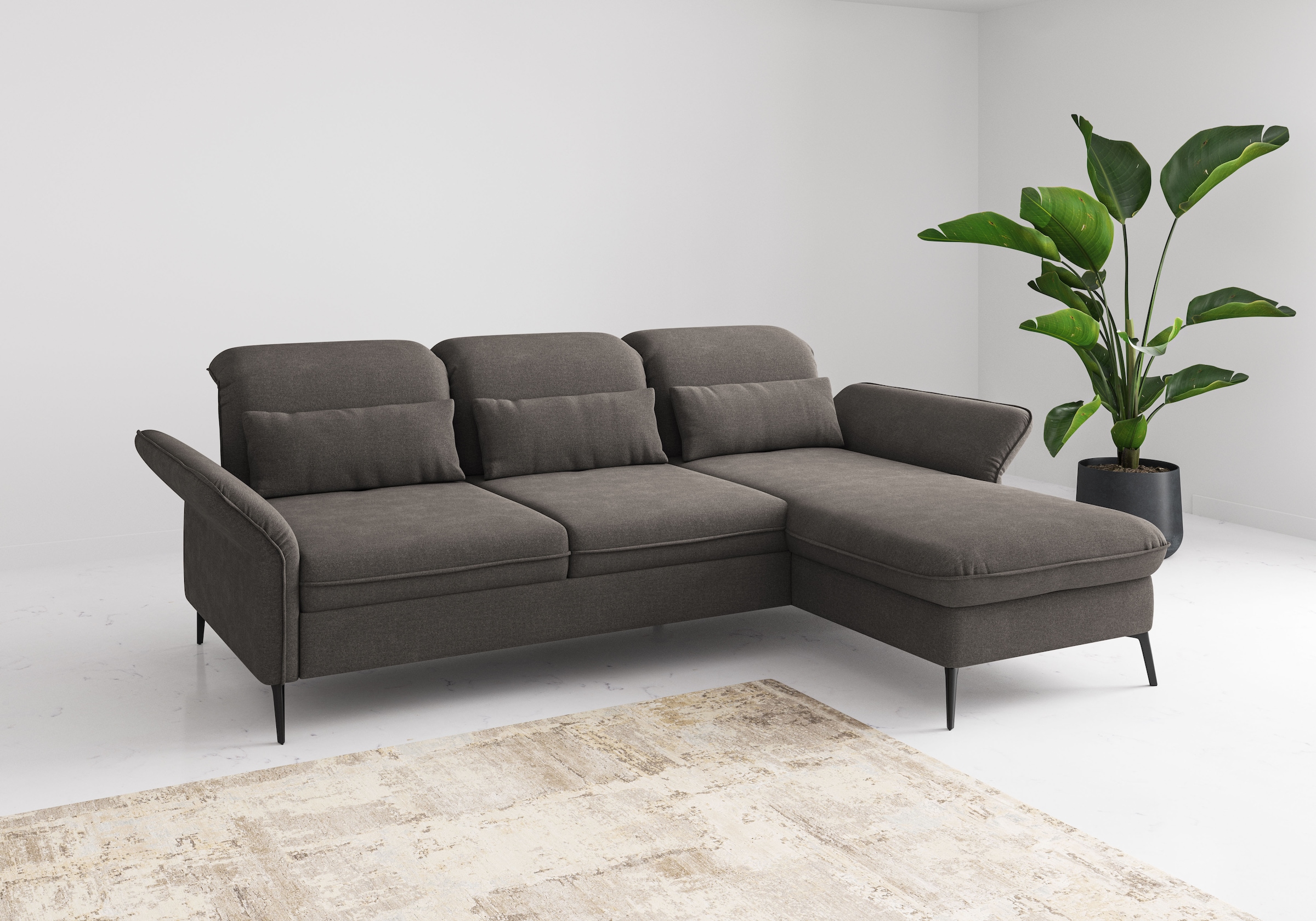 Image of sit&more Ecksofa "Emely, inkl. Sitztiefenverstellung" wahlweise mit Bettfunktion,Bettkasten,Kopf- & Armteilverstellung