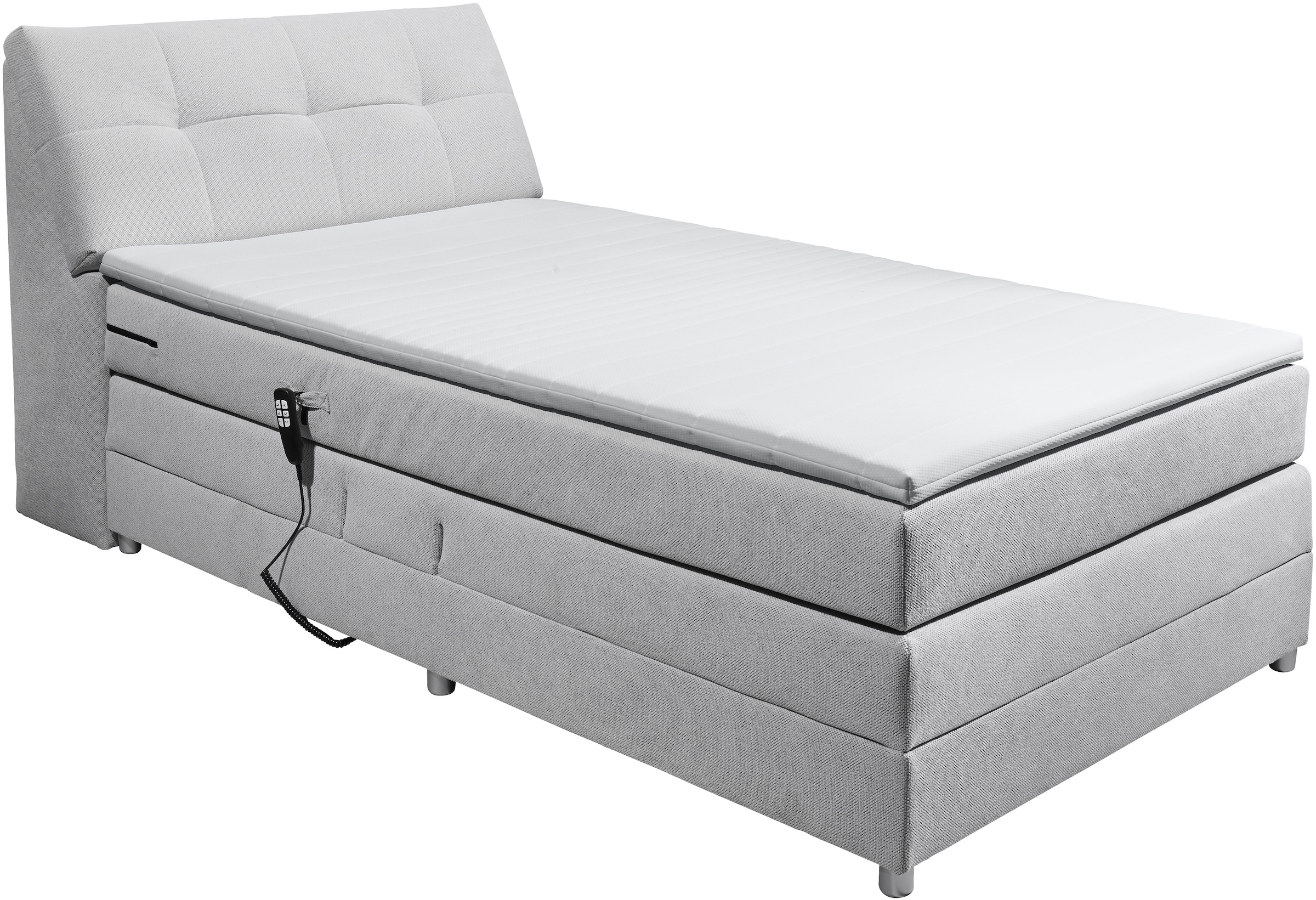 ED EXCITING DESIGN Lit boxspring »Toulouse« inkl. Motor, inkl. Stauraum im Kopfteil